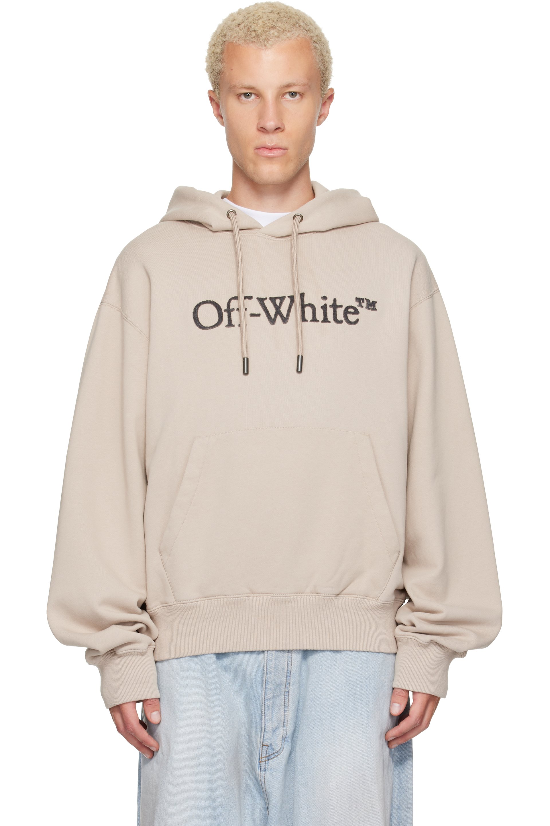 Off-White - Beige Big Bookish Regular Hoodie