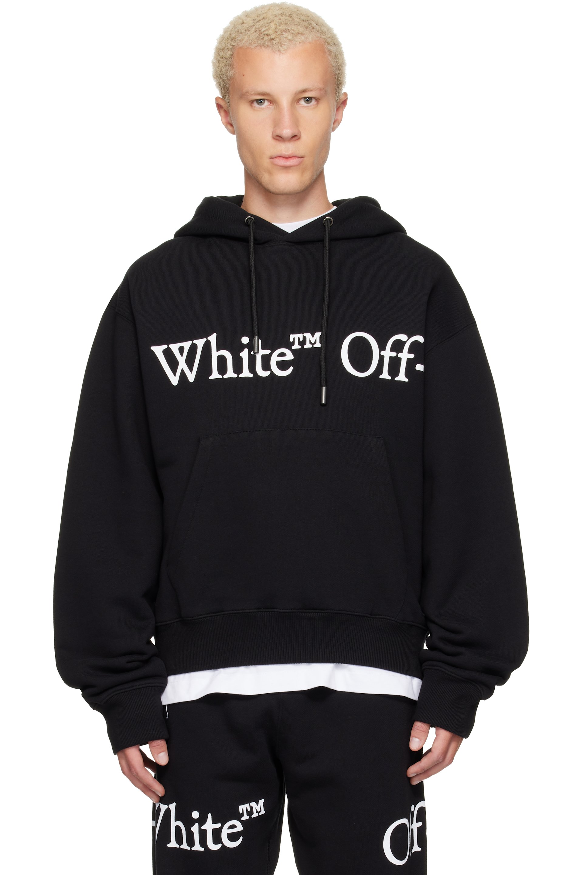 Off-White - Black Bookish Scarf Regular Hoodie