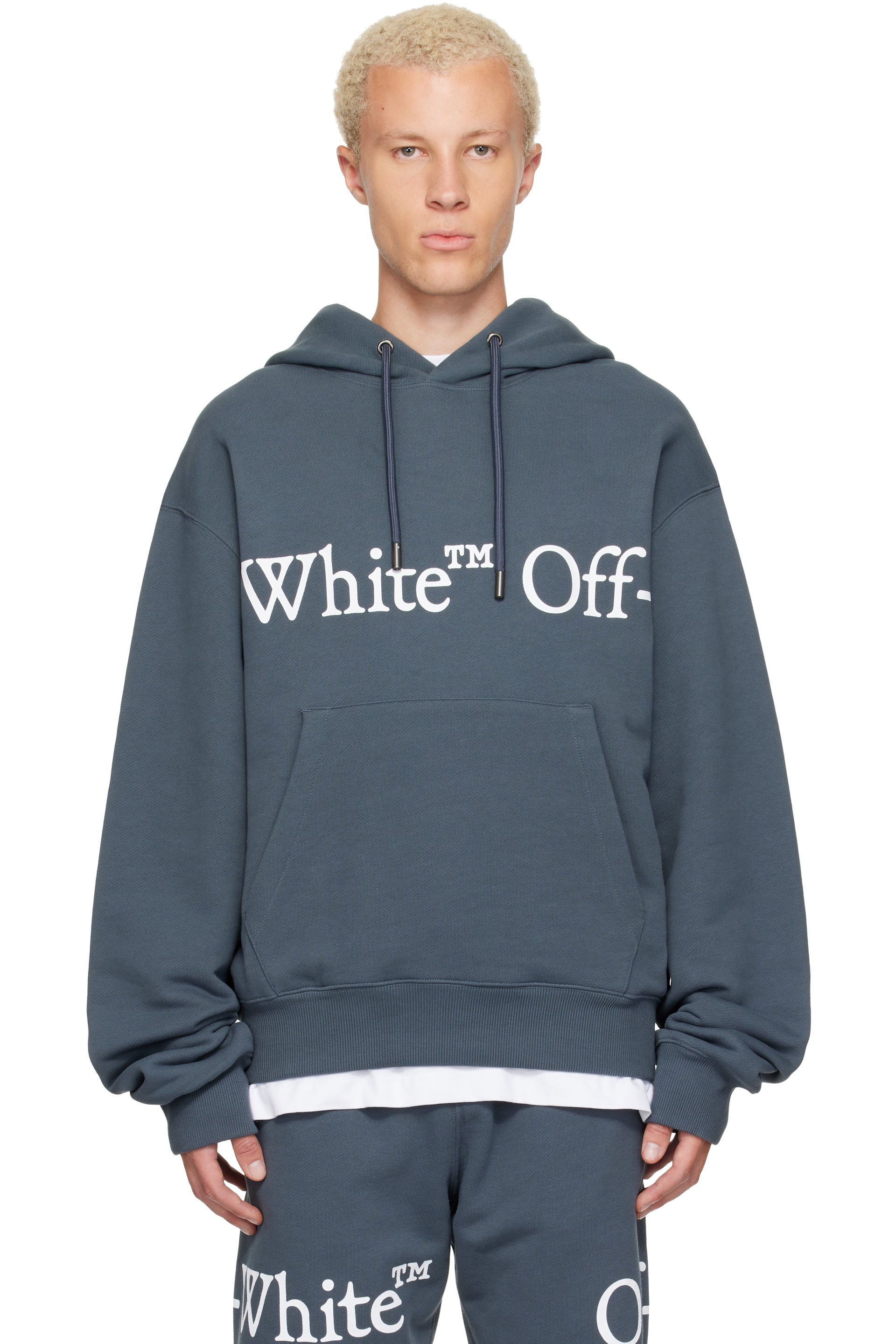 Off-White - Gray Bookish Scarf Regular Hoodie