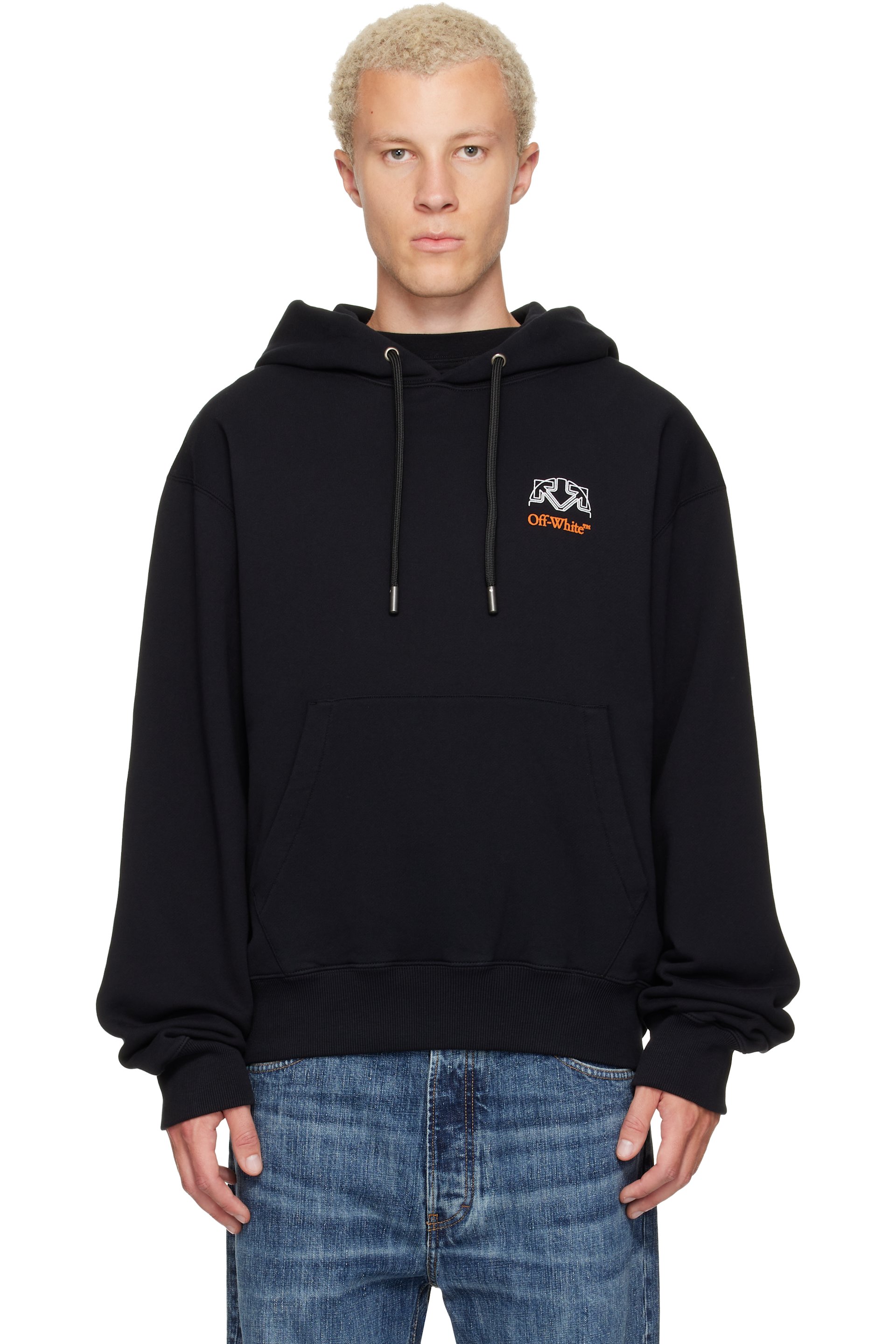 Off-White - Black Off Line Regular Hoodie