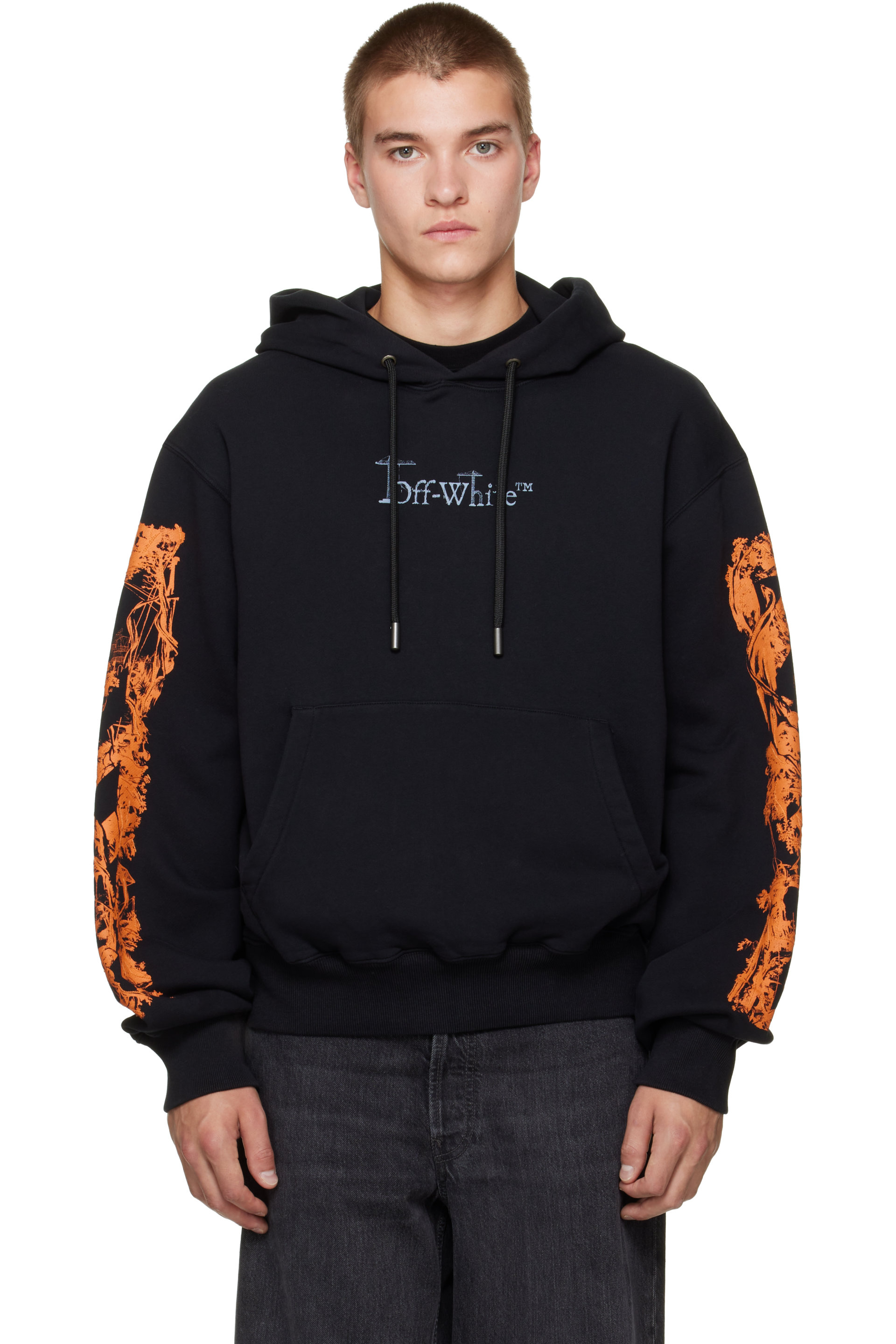 Off-White - Pull à capuche City Nature noir