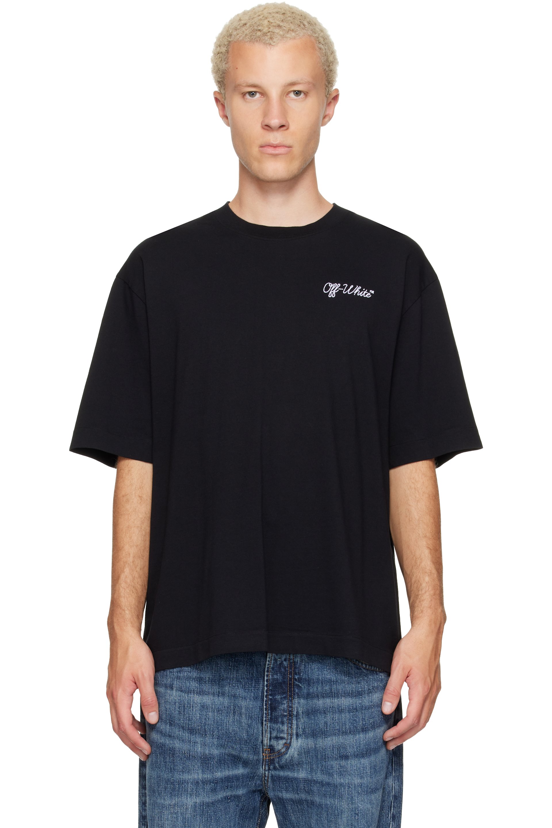 Off-White - Black Script Logo Skate T-shirt