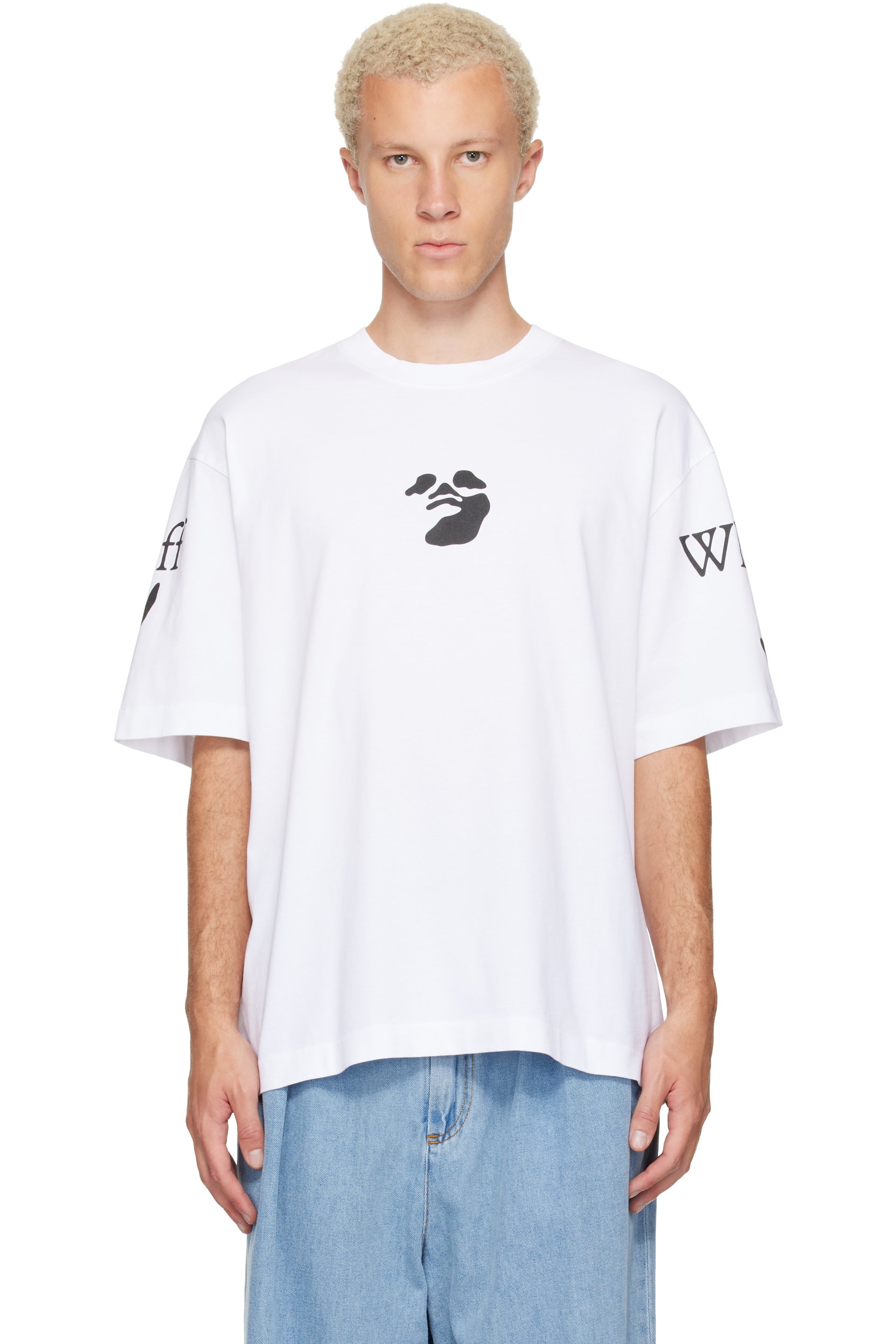 Off-White - White Swimming Logo Skate T-shirt