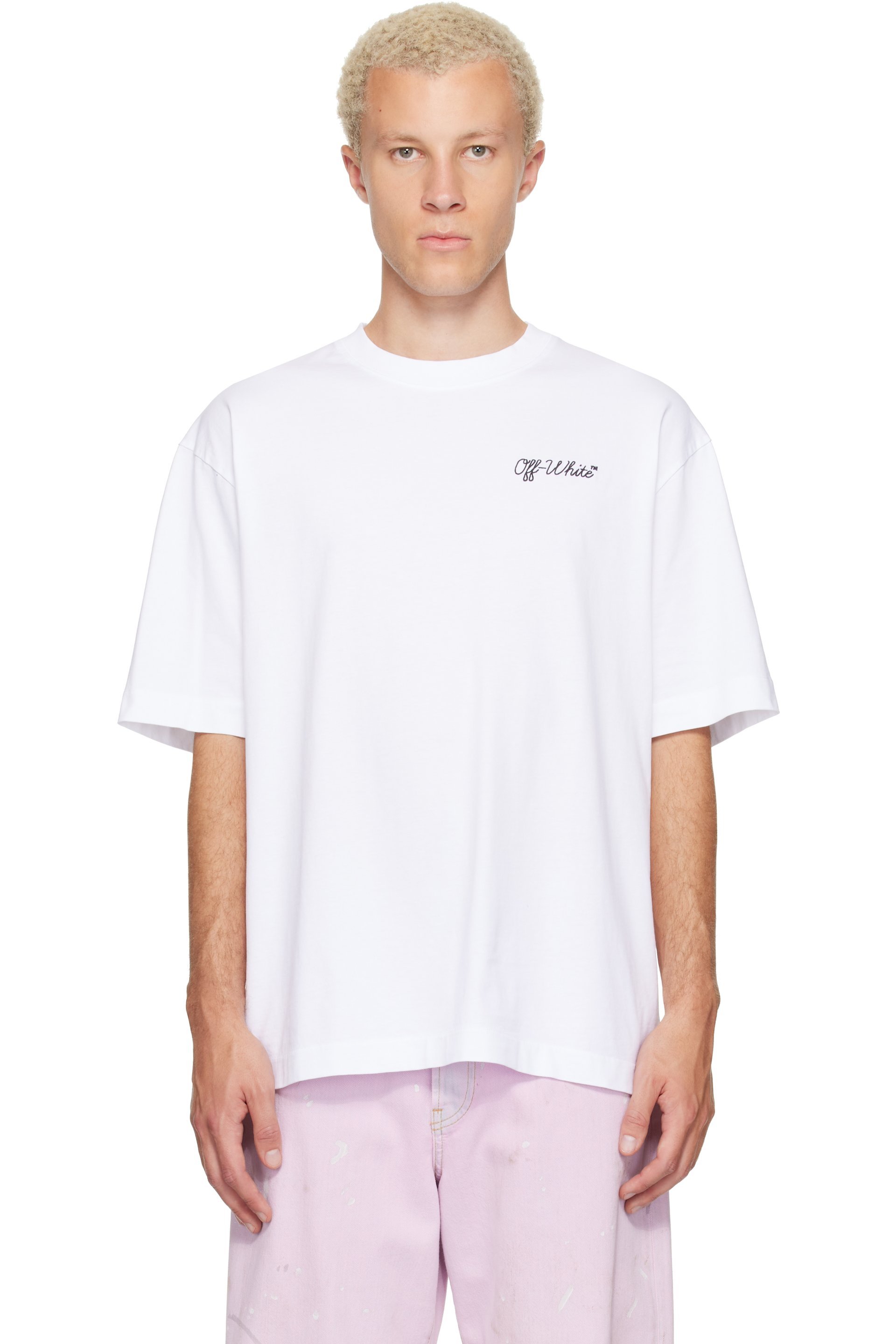 Off-White - White Script Logo Skate T-shirt