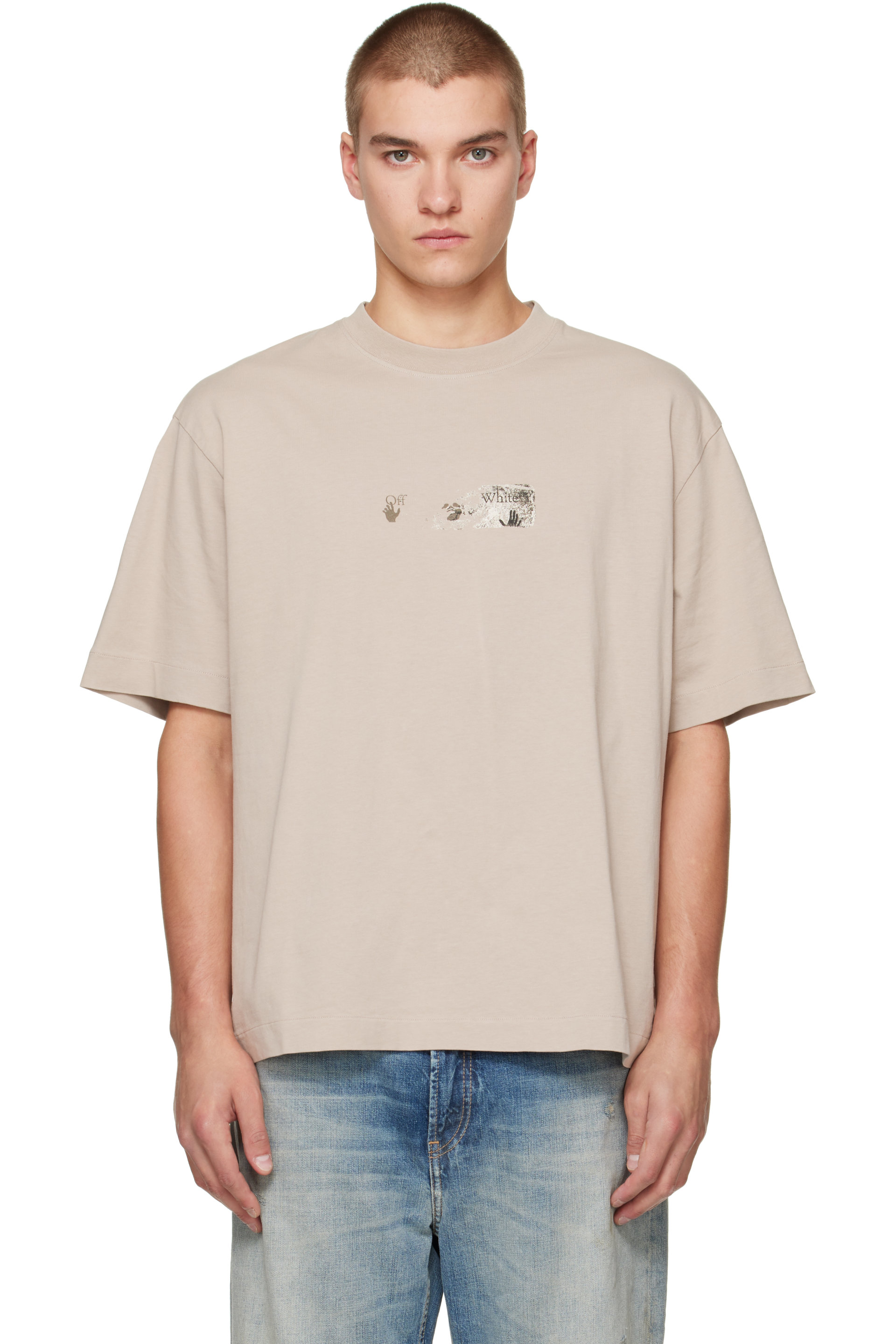 Off-White - Brown Spices Arrow Skate T-shirt