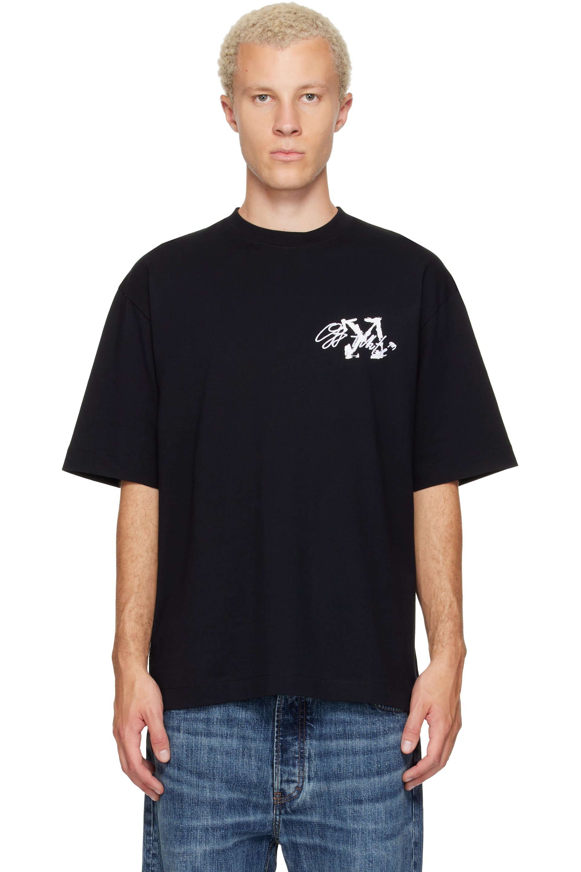 Off-White - Black Stroke 2 Arrow Skate T-shirt