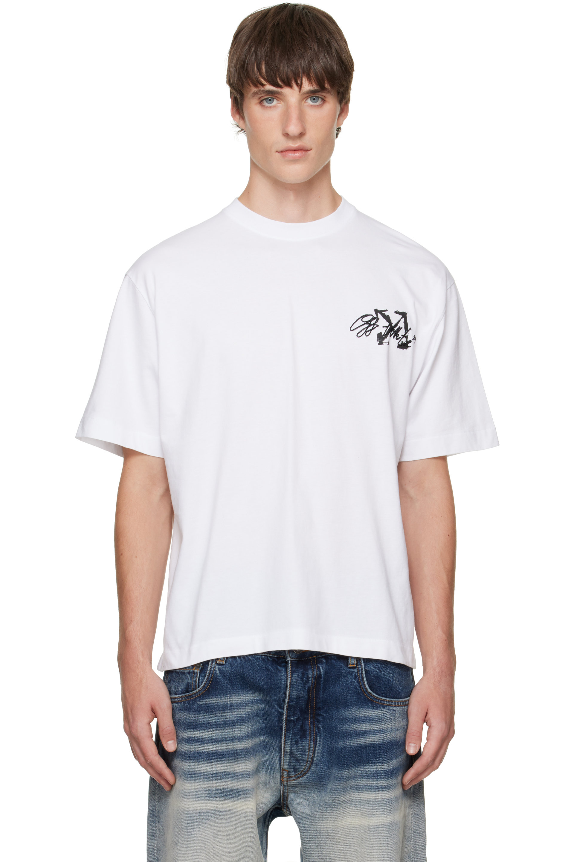 Off-White - White Stroke Skate T-shirt