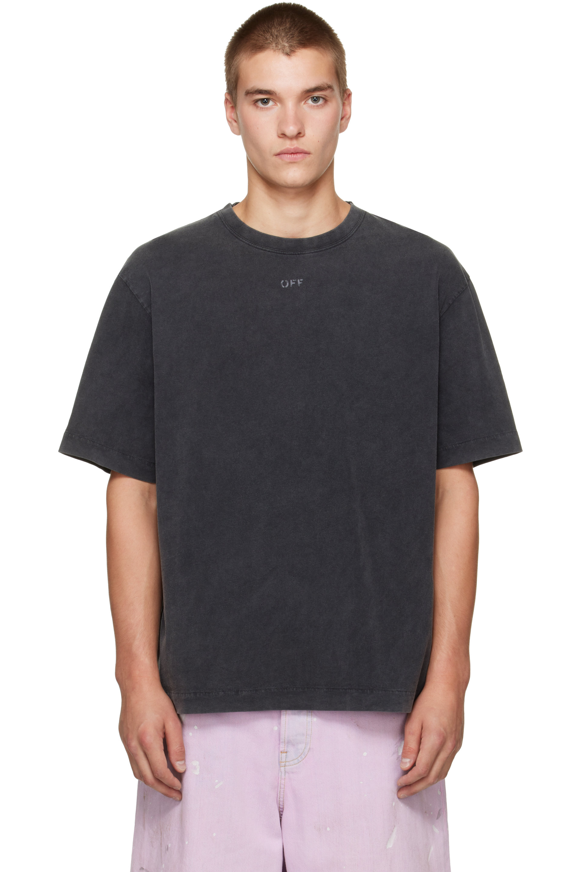 Off-White - Black Swimming Face Skate S/S T-shirt