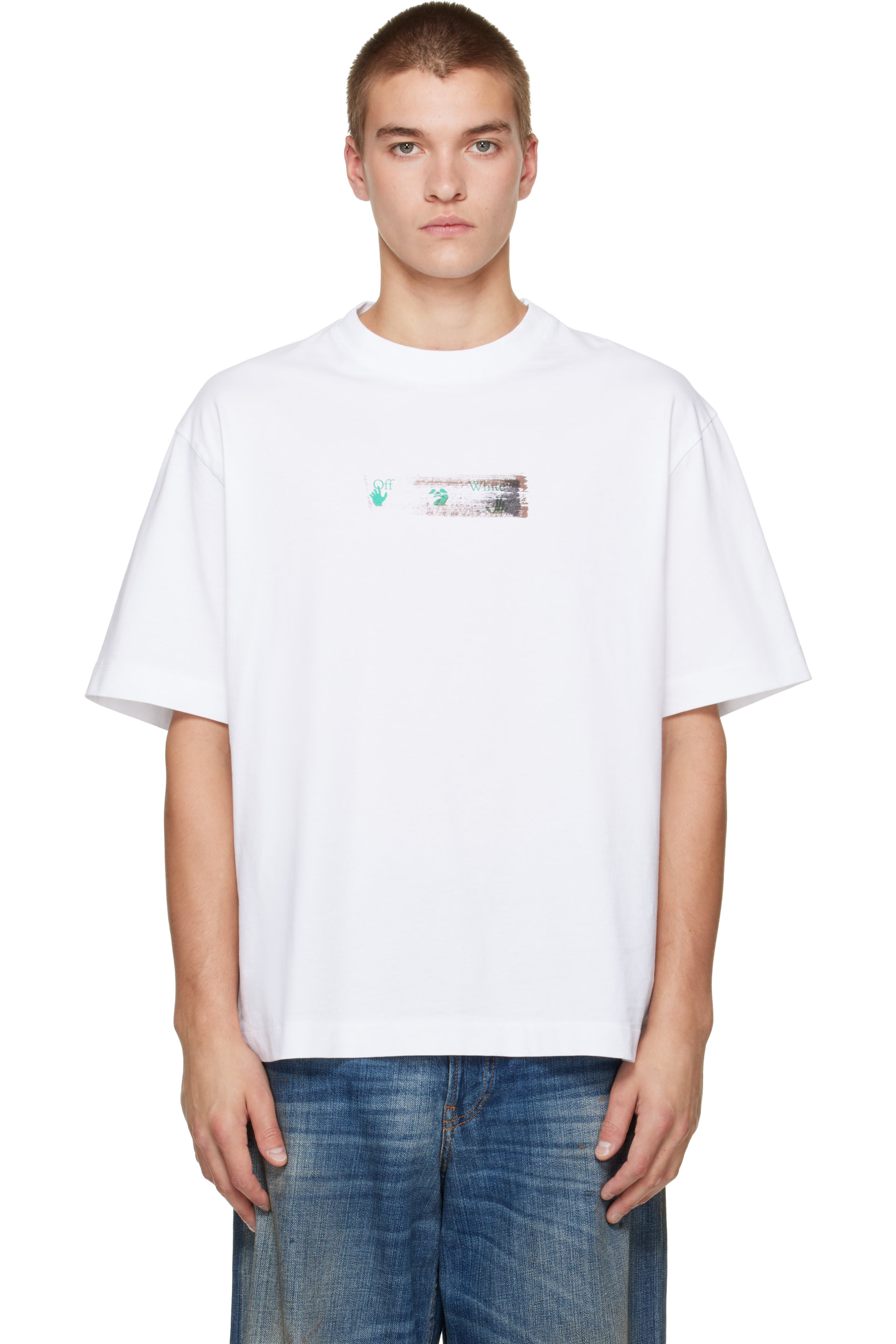Off-White - White Inked Narciso Skate S/S T-shirt