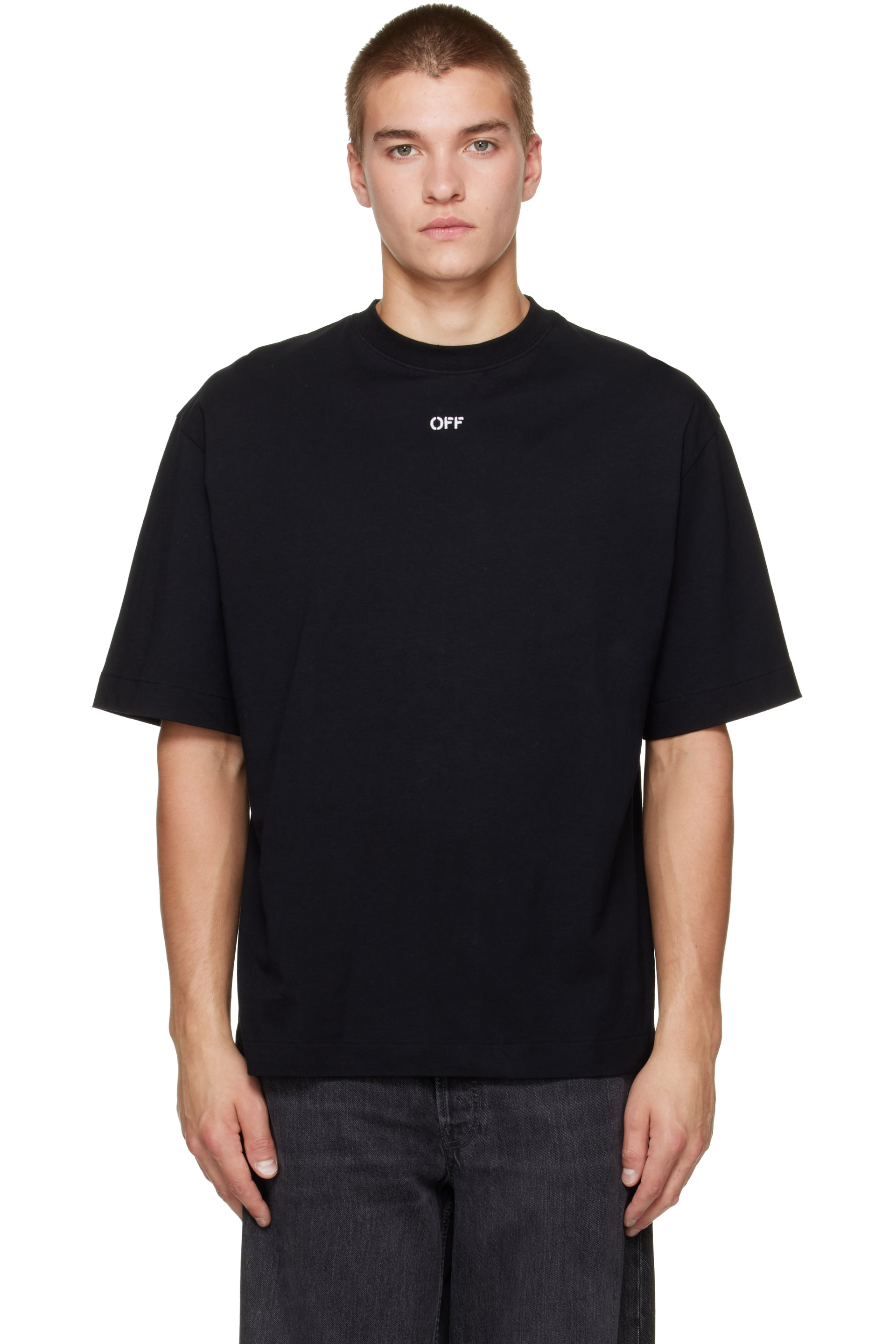 Off-White - Black Scribble Narciso Skate Short Sleeve T-shirt