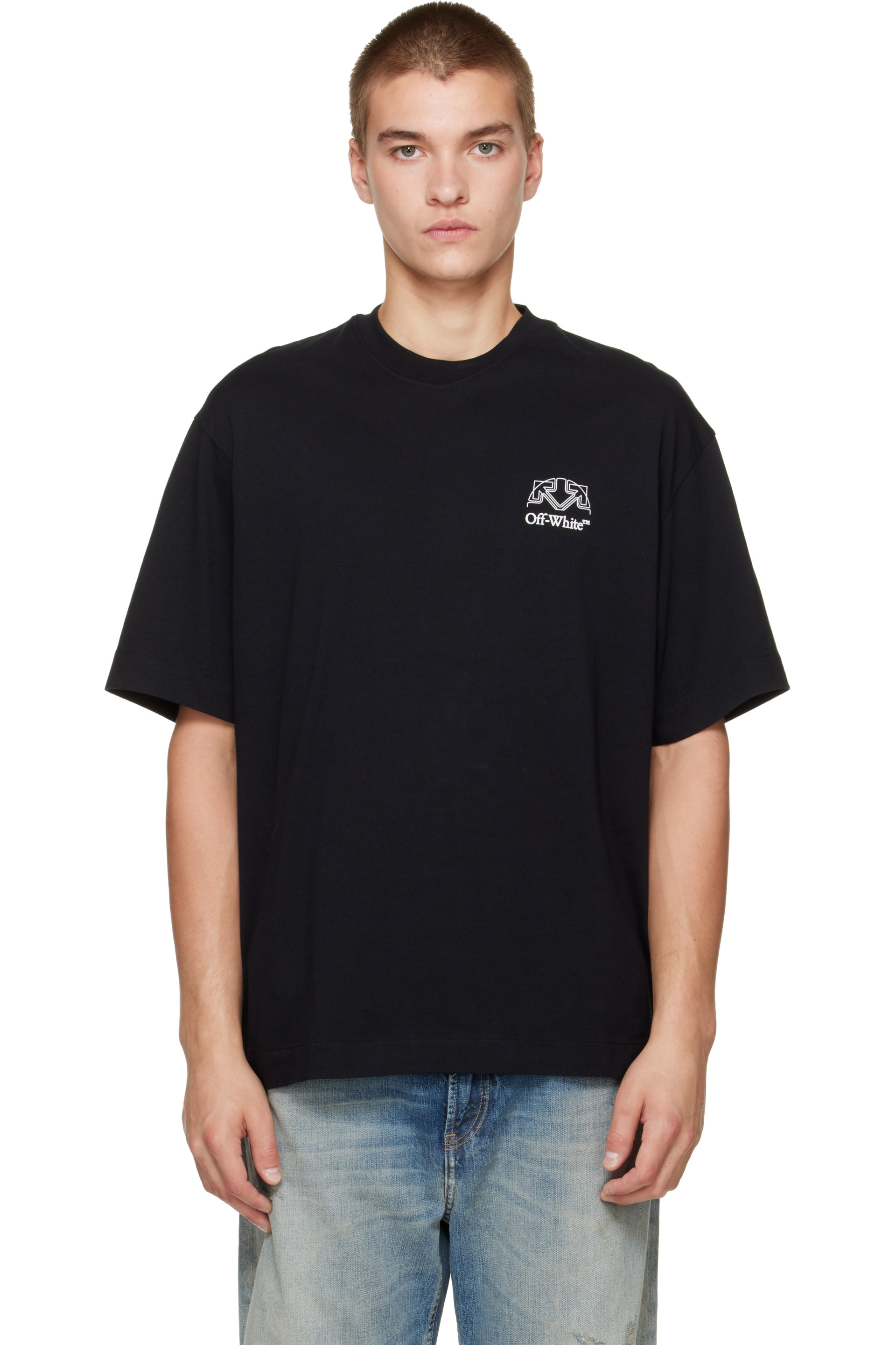Off-White - Black Offline Half Arrow Skate S/S T-shirt