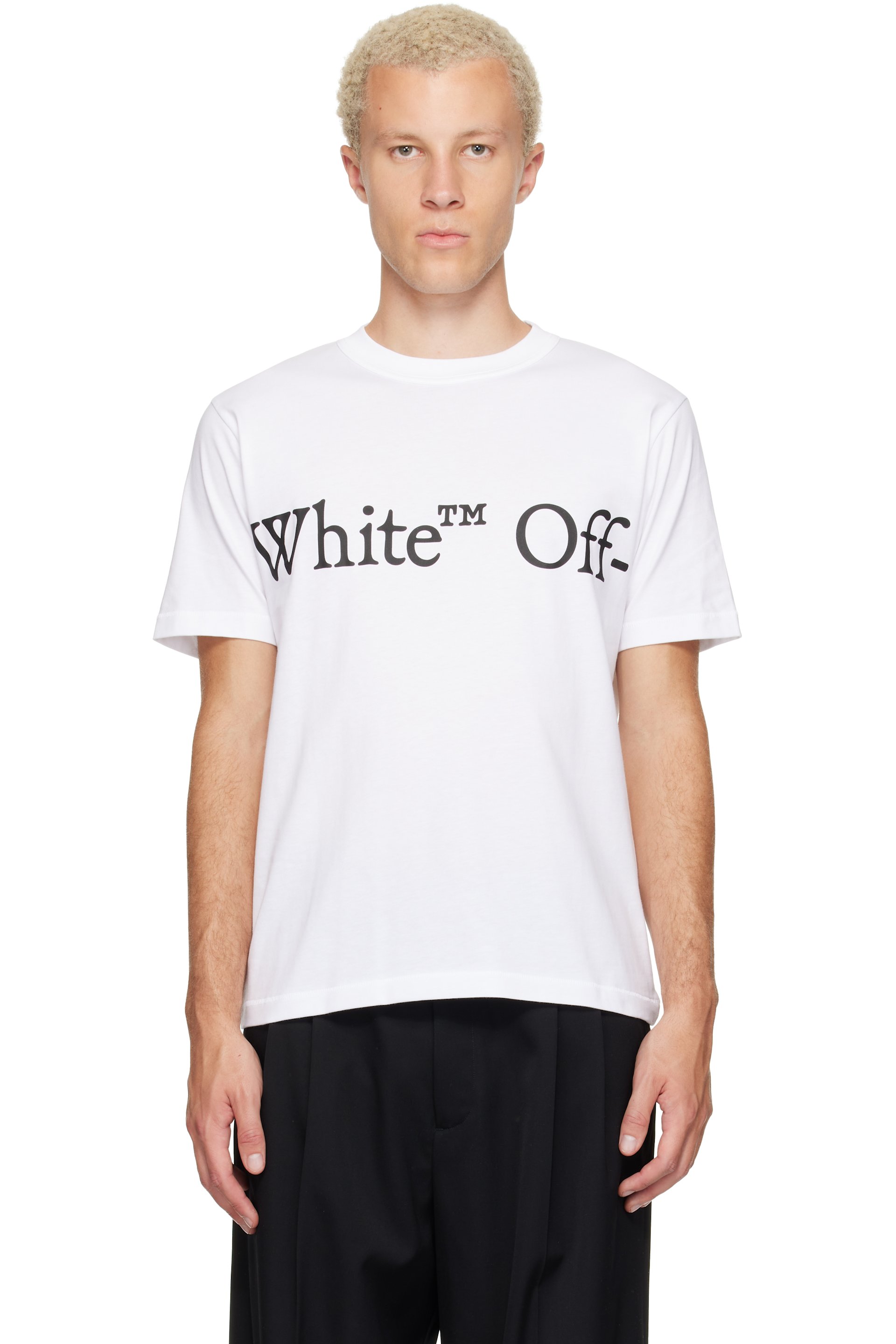 Off-White - White Bookish Scarf Regular T-shirt