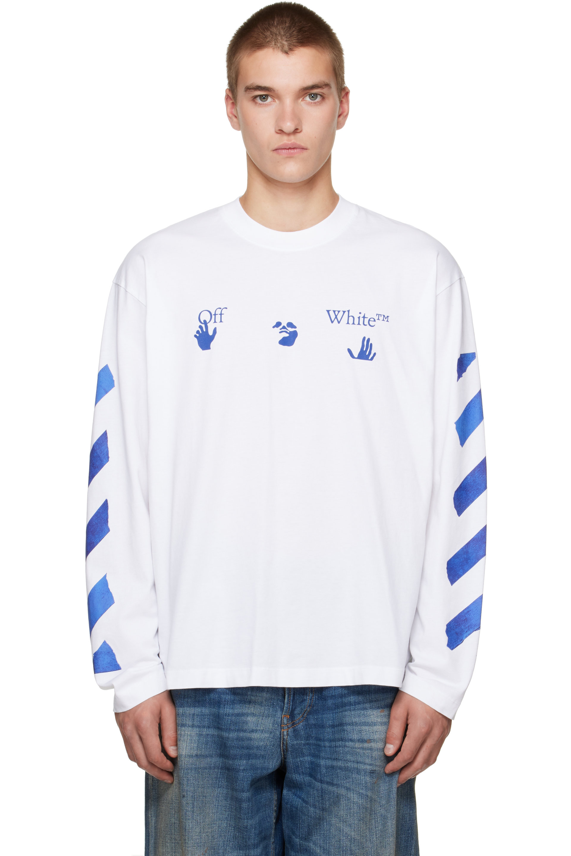 Off-White - White Bacco Arrow Skate L/S T-shirt