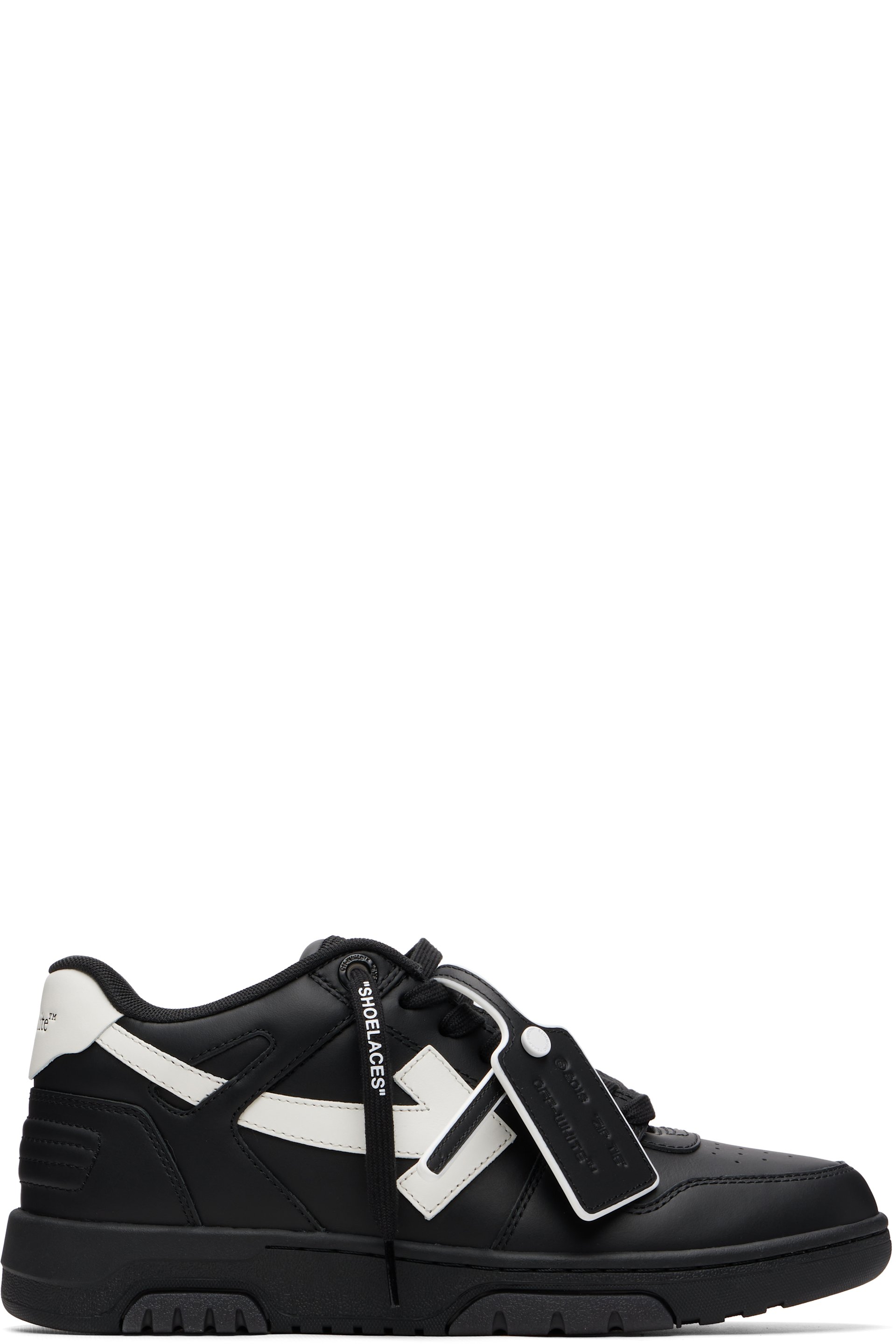 Off-White - Black 'Out Of Office' Leather Sneakers