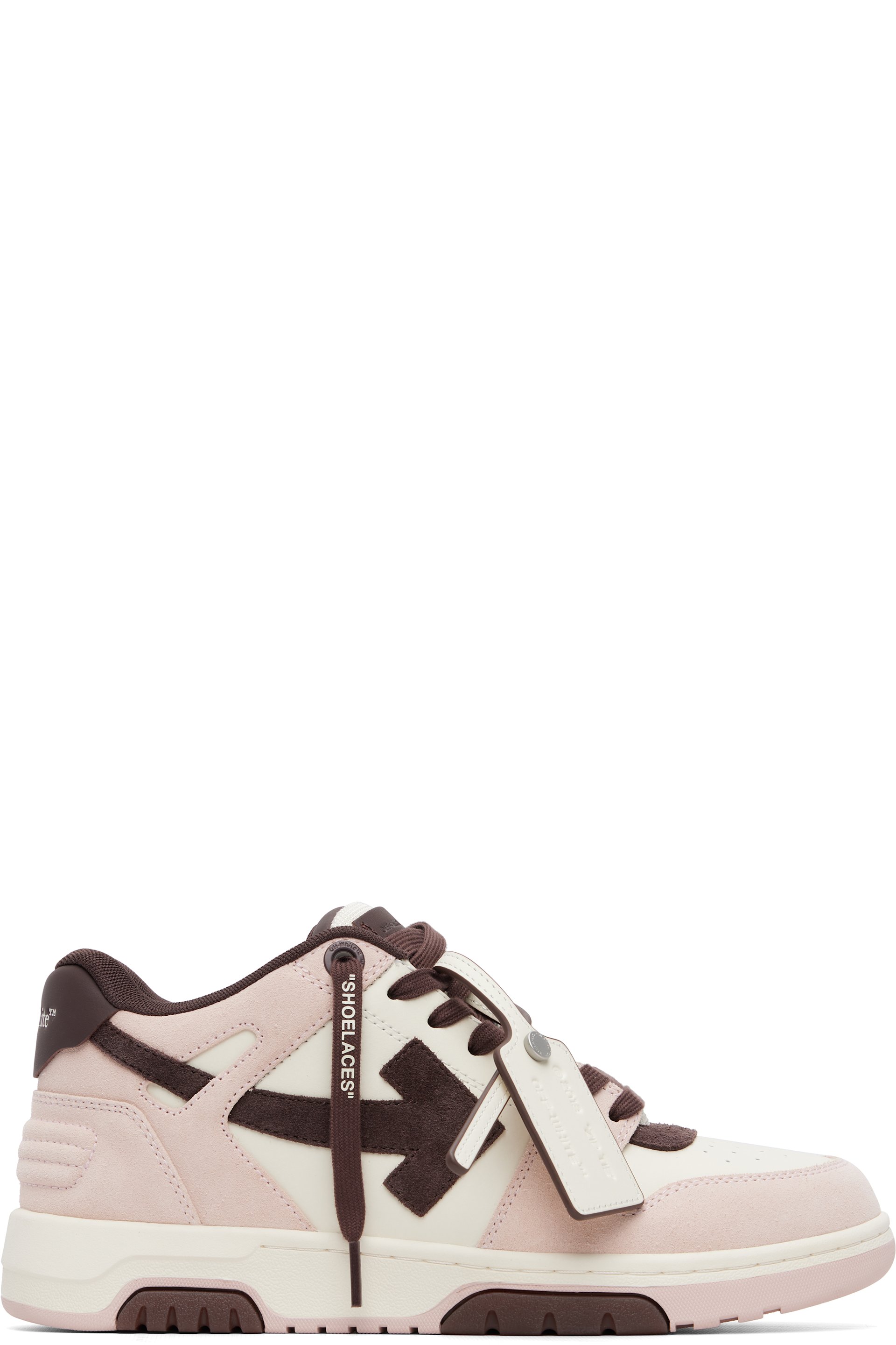Off-White - Pink & Burgundy 'Out Of Office' Sneakers