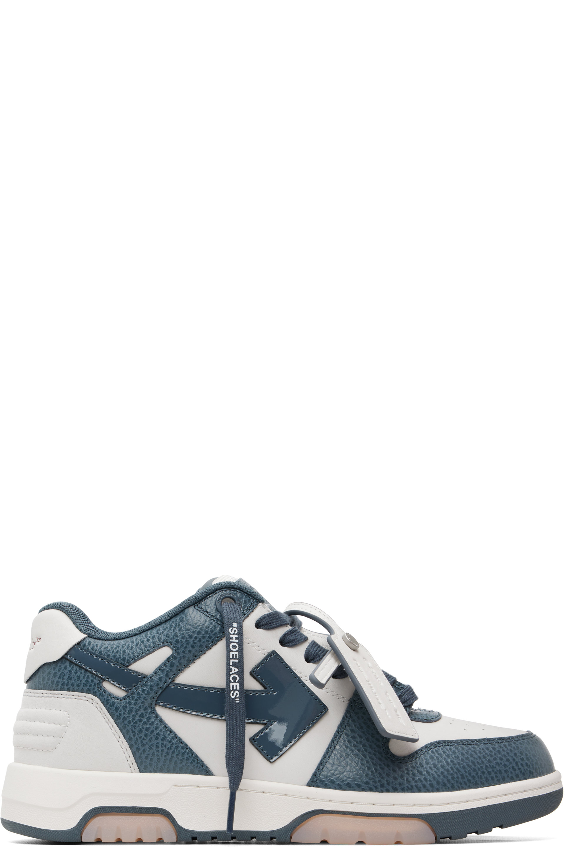Off-White - White & Blue 'Out of Office' Sneakers