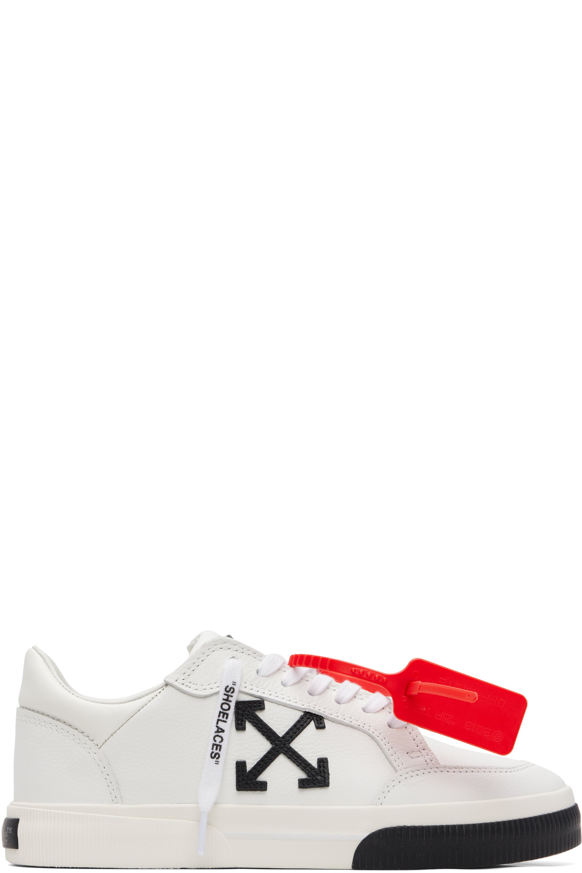 Off-White - White Vulcanized Low Leather Sneakers