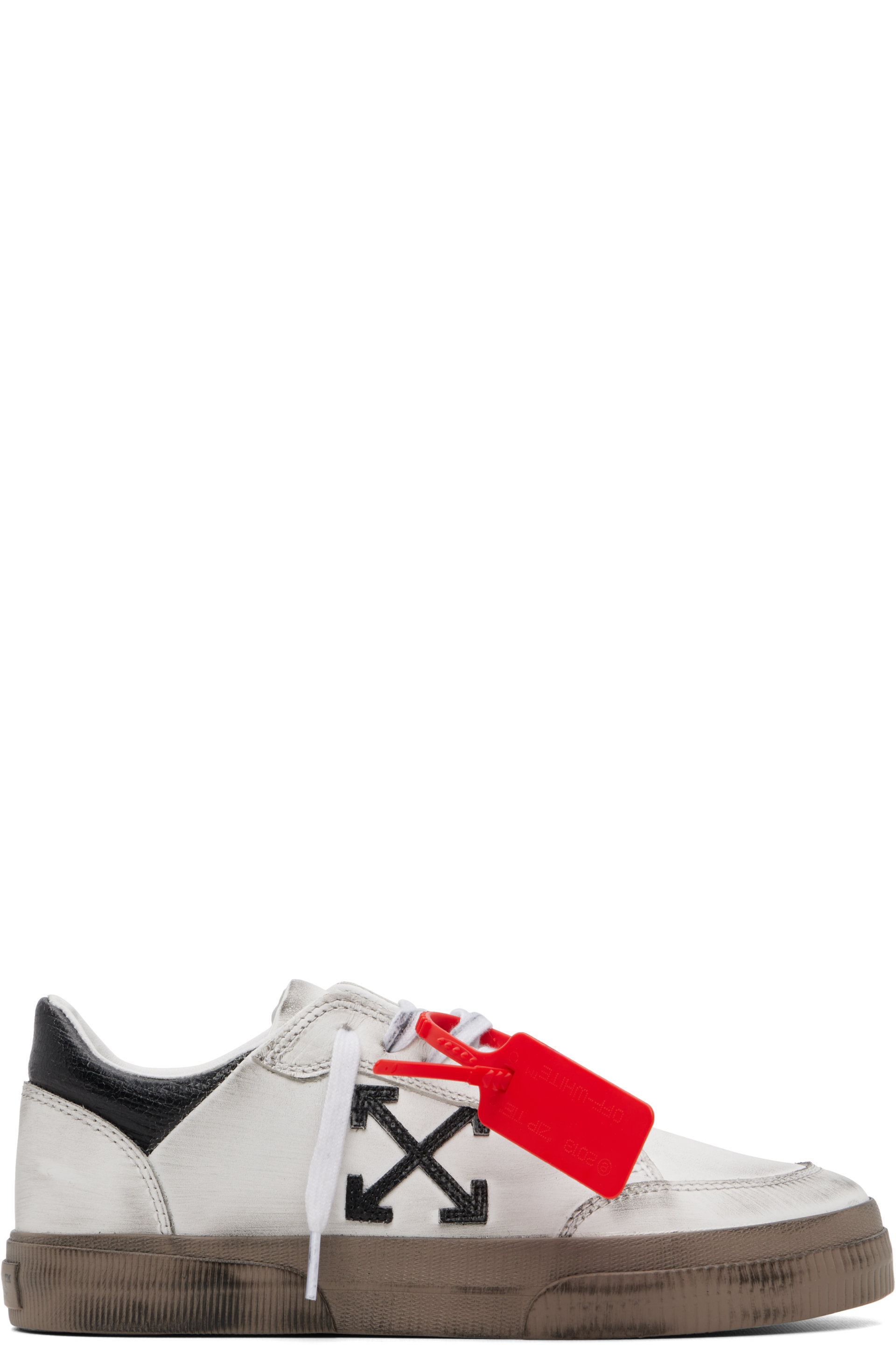 Off-White - White Vulcanized Low Vintage Sneakers