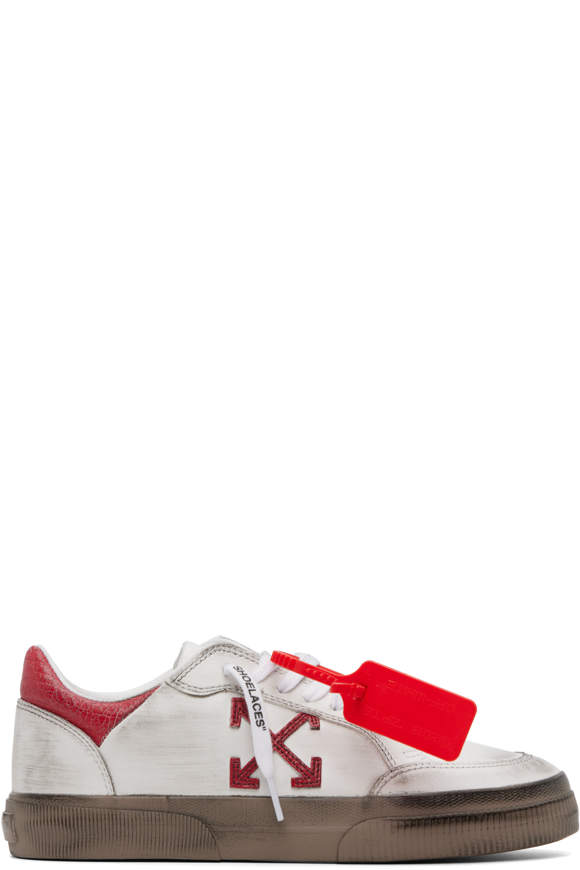 Off-White - White Vulcanized Low Vintage Sneakers