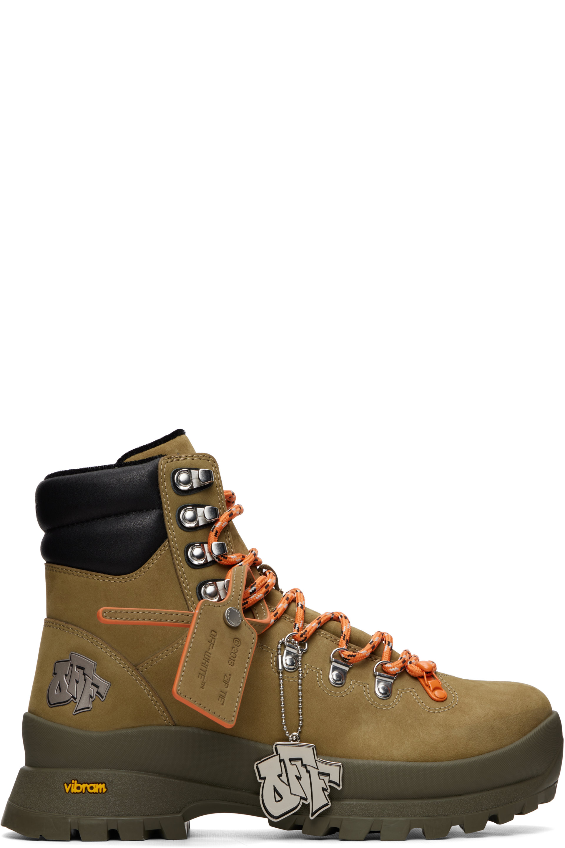 Off-White - Khaki Hiking Boots