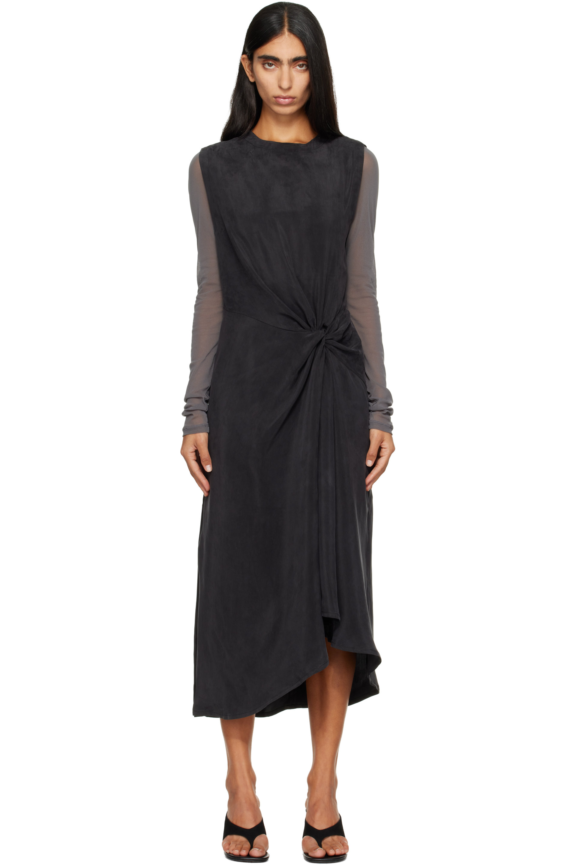 Studio Nicholson - Black Delph Midi Dress