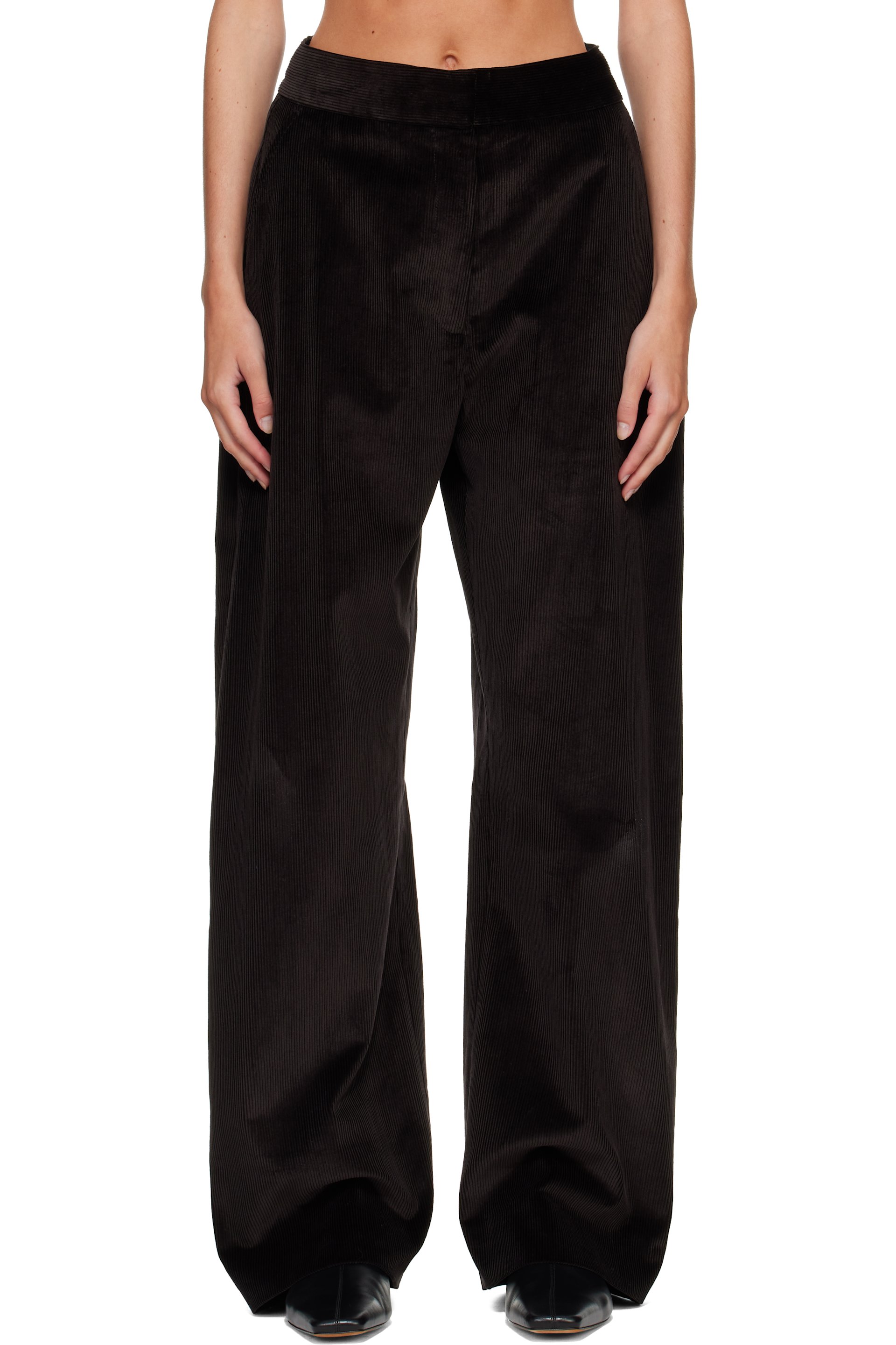 Studio Nicholson - Brown Grange Corduroy Wide Leg Trousers