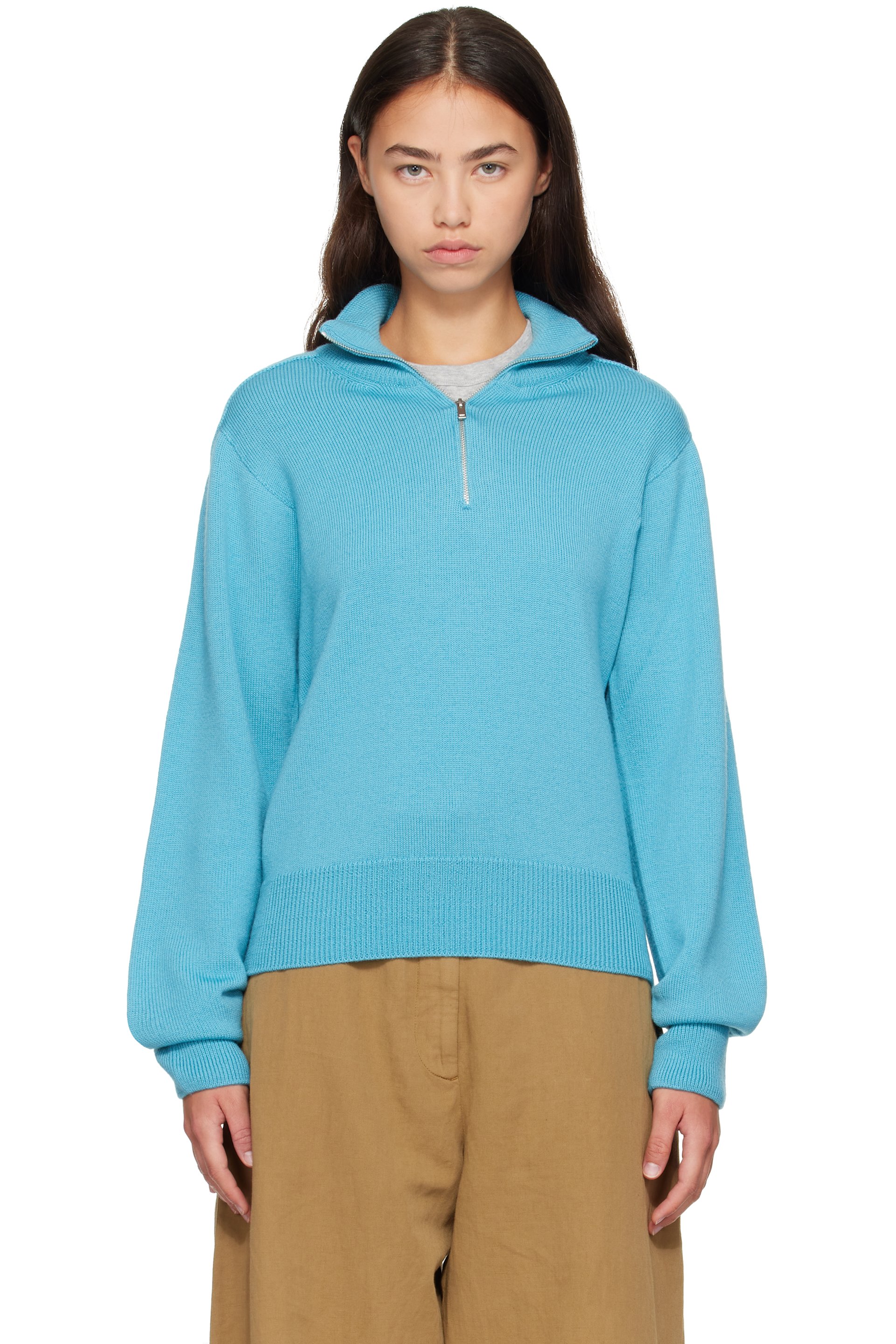 Studio Nicholson - Blue Maren Knit Sweater