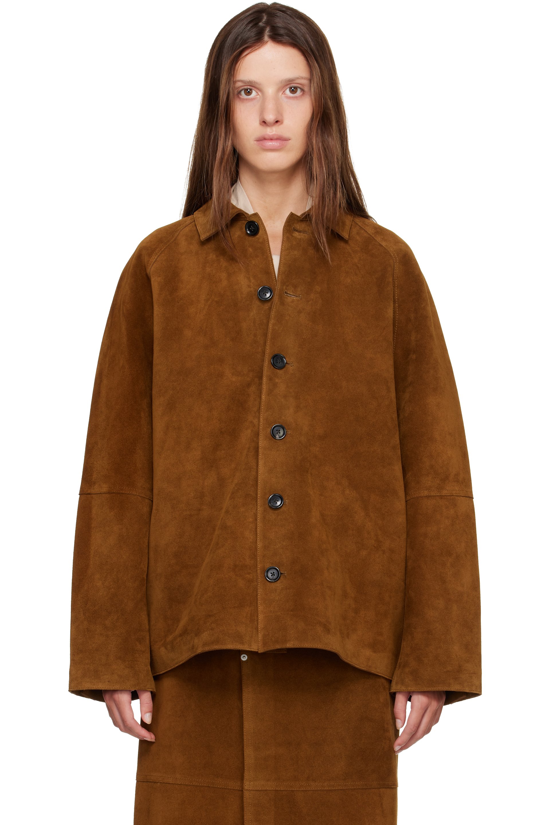 Studio Nicholson - Tan Bowe Suede Jacket