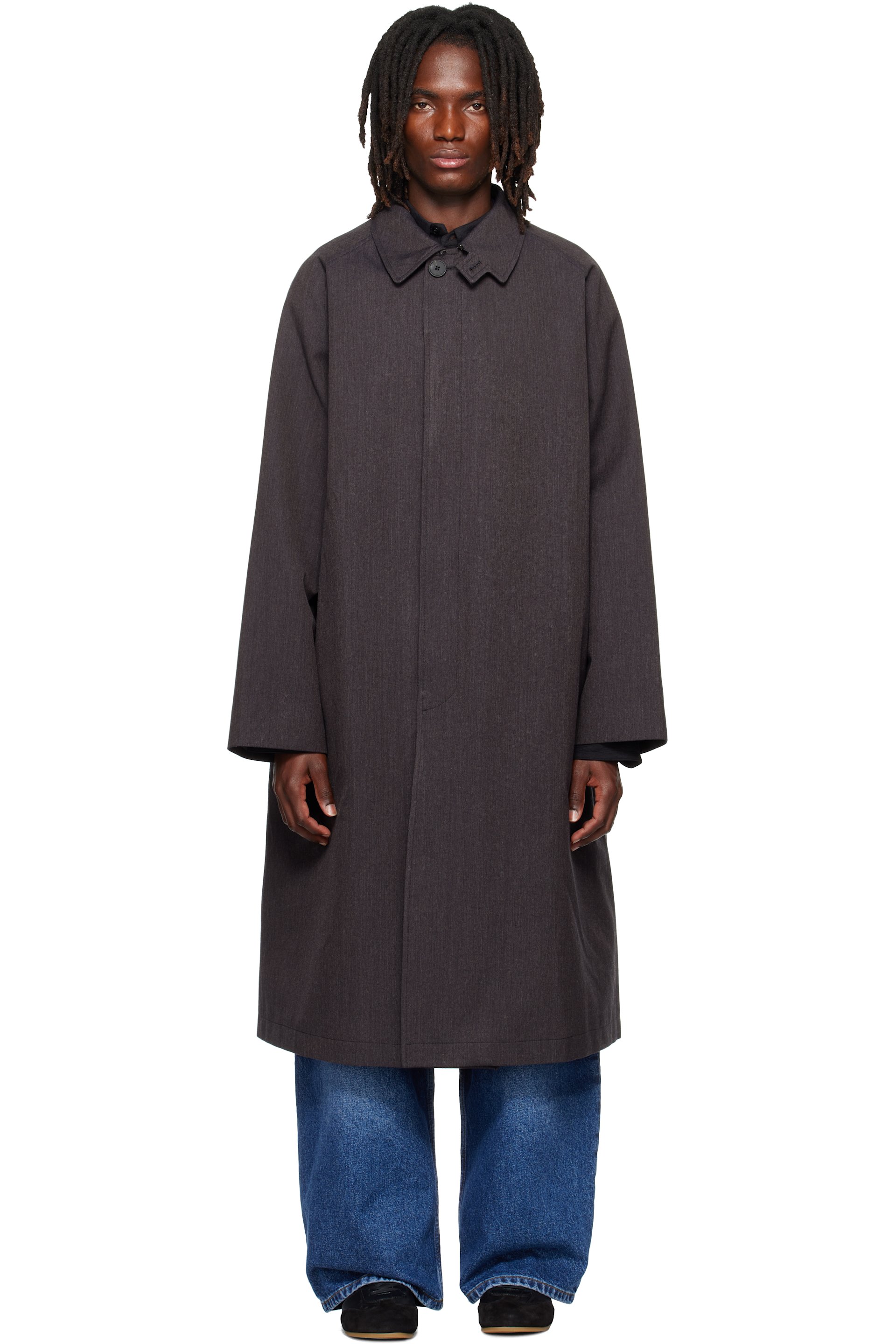 Studio Nicholson - Brown Crowe Trench Coat