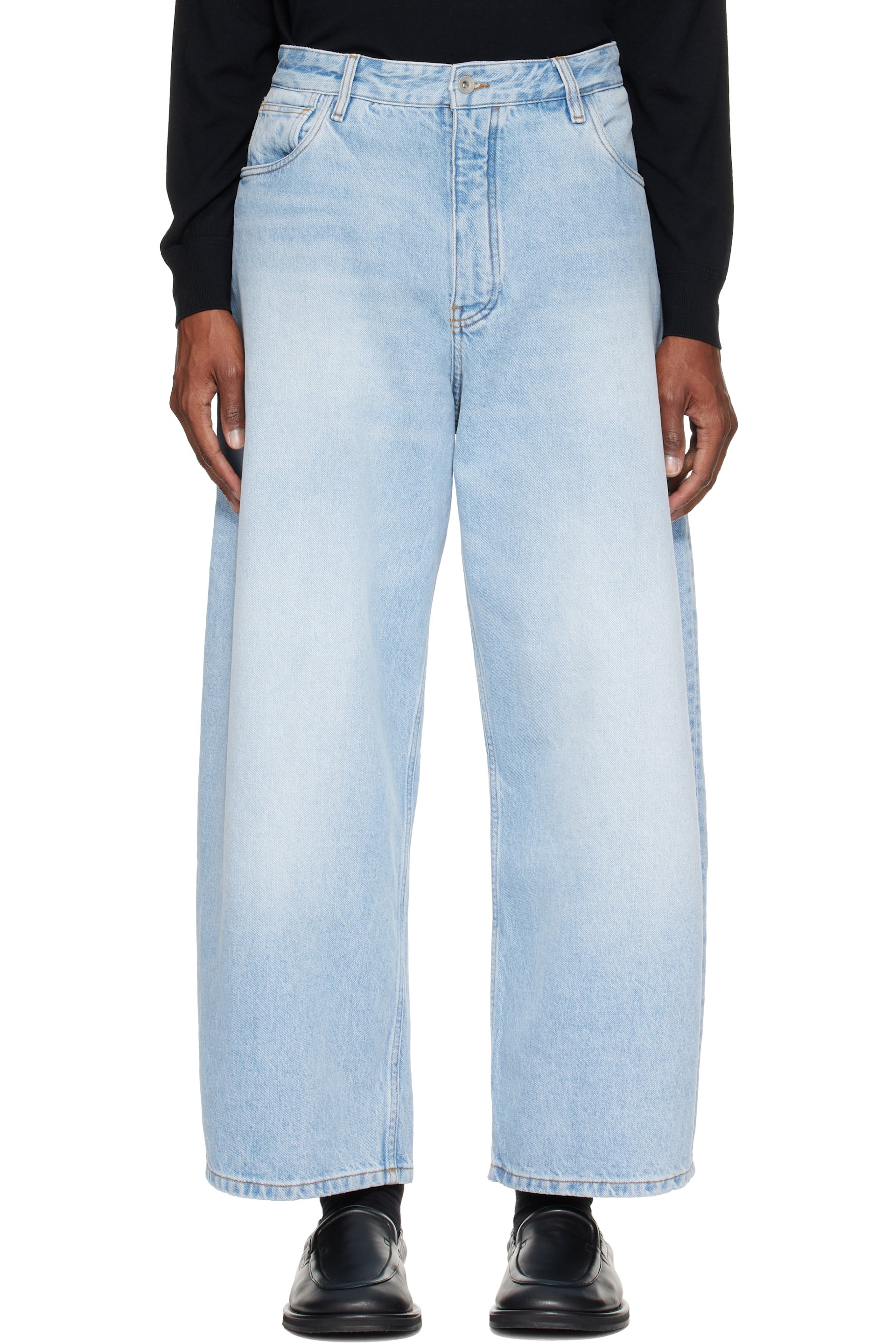 Studio Nicholson - Blue Paolo Wide Leg Jeans