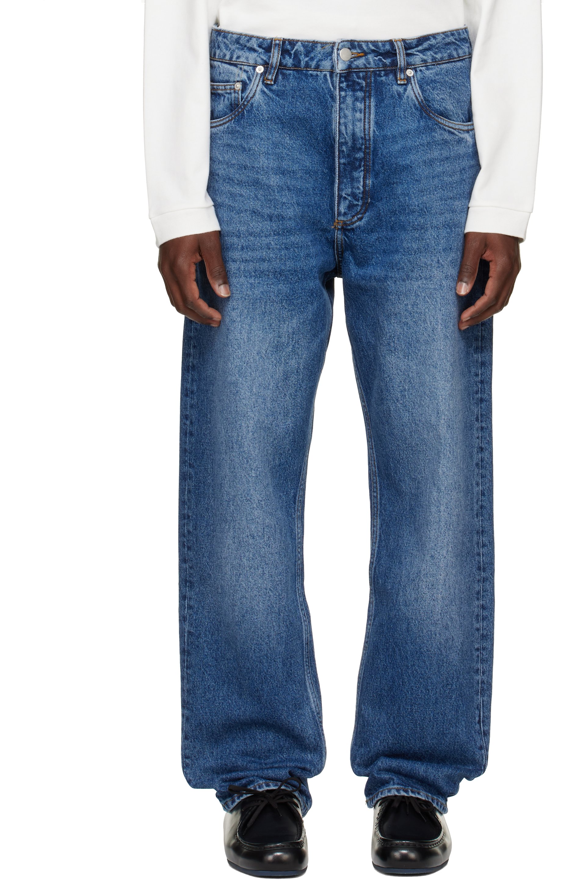 Studio Nicholson - Blue Riso Straight Leg Jeans