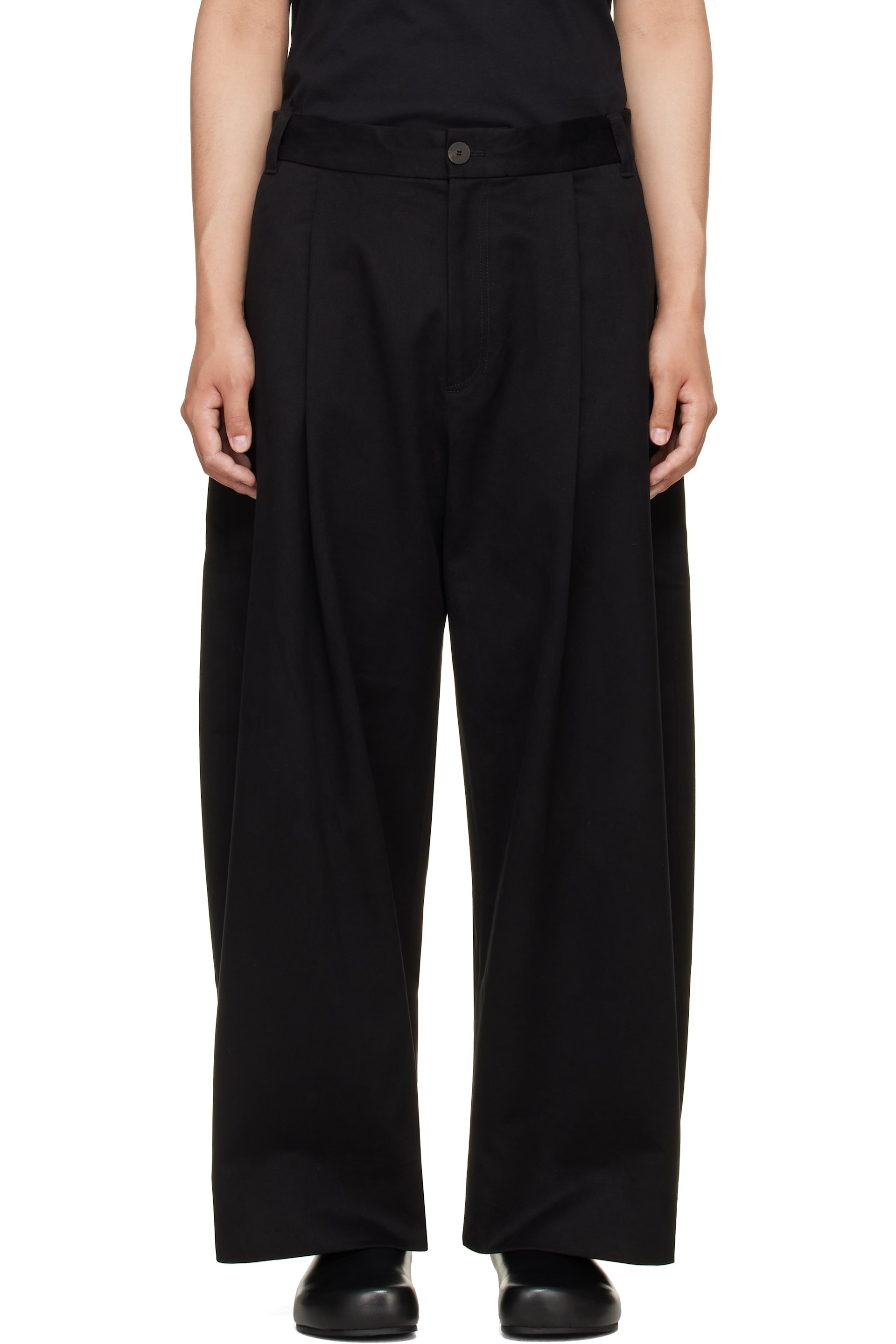 Studio Nicholson - Black Sorte Pleated Trousers