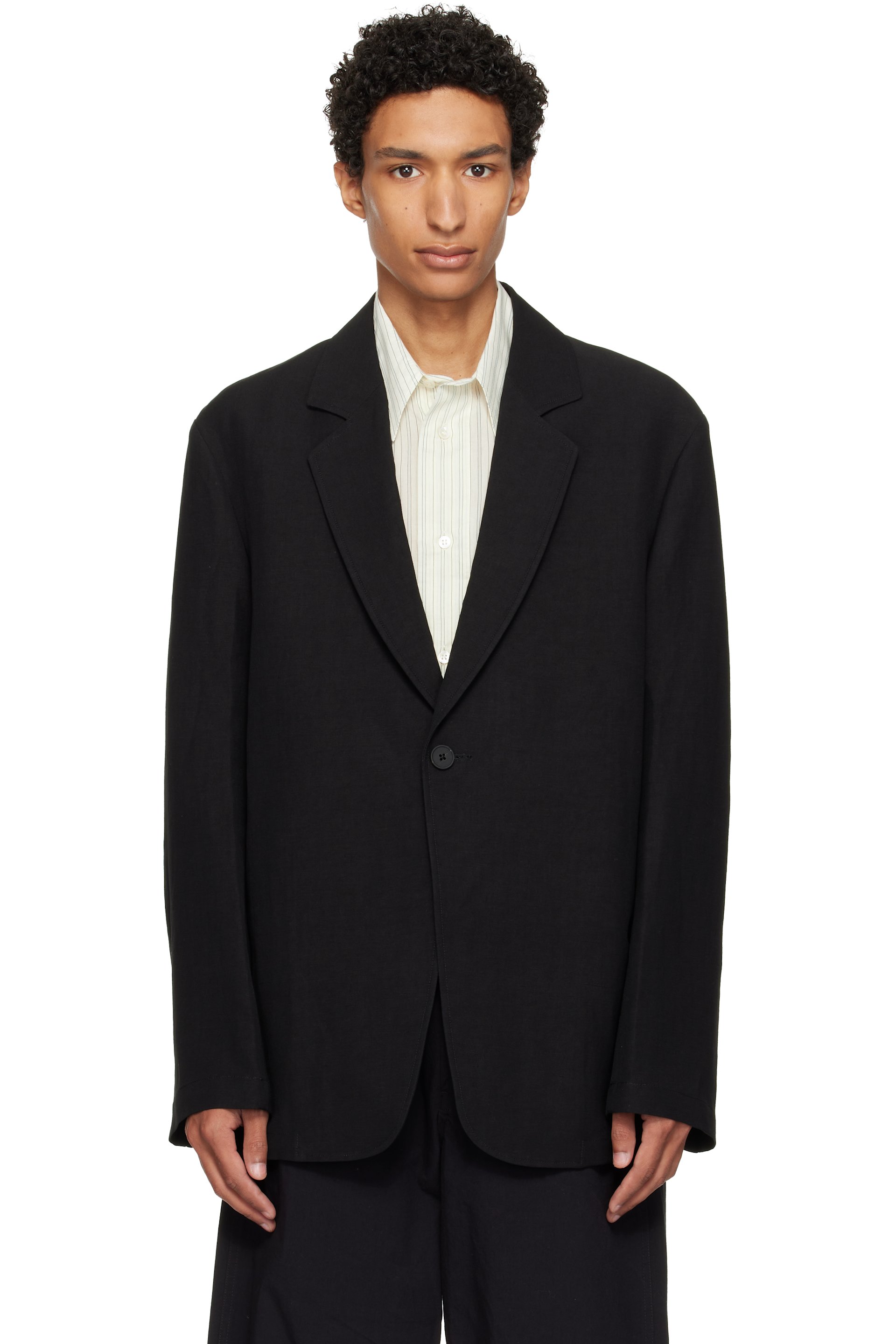 Studio Nicholson - Black Denison Linen Blazer