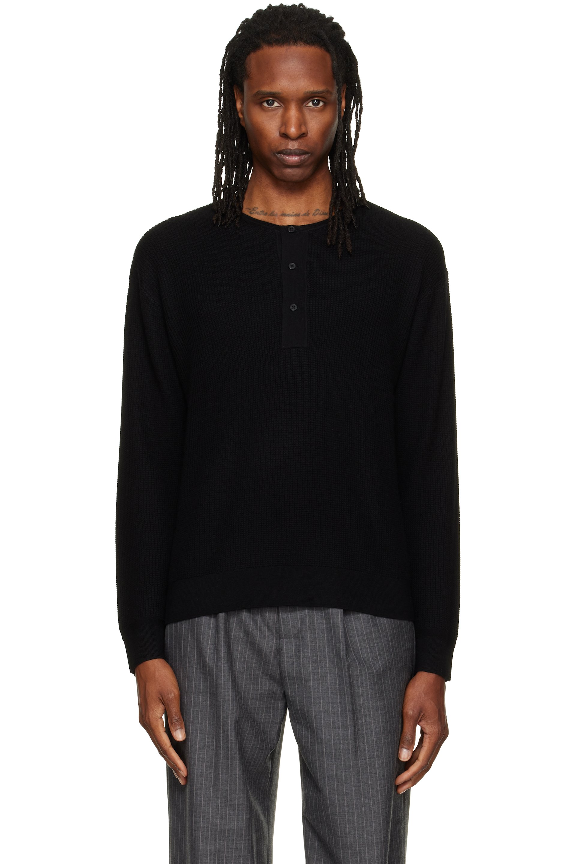 Studio Nicholson - Henley Corine noir en tricot