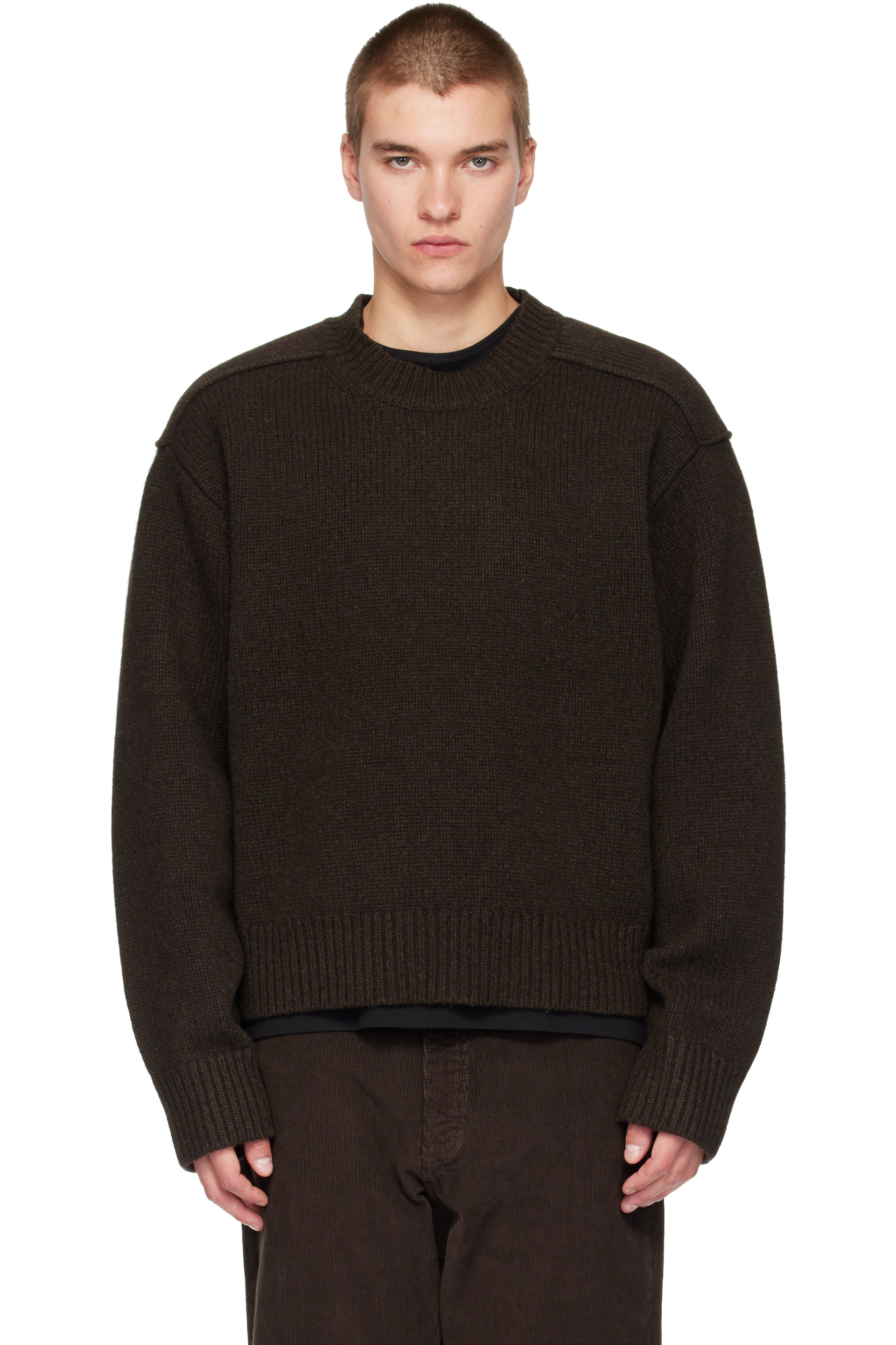 Studio Nicholson - Brown Berez Knit Sweater