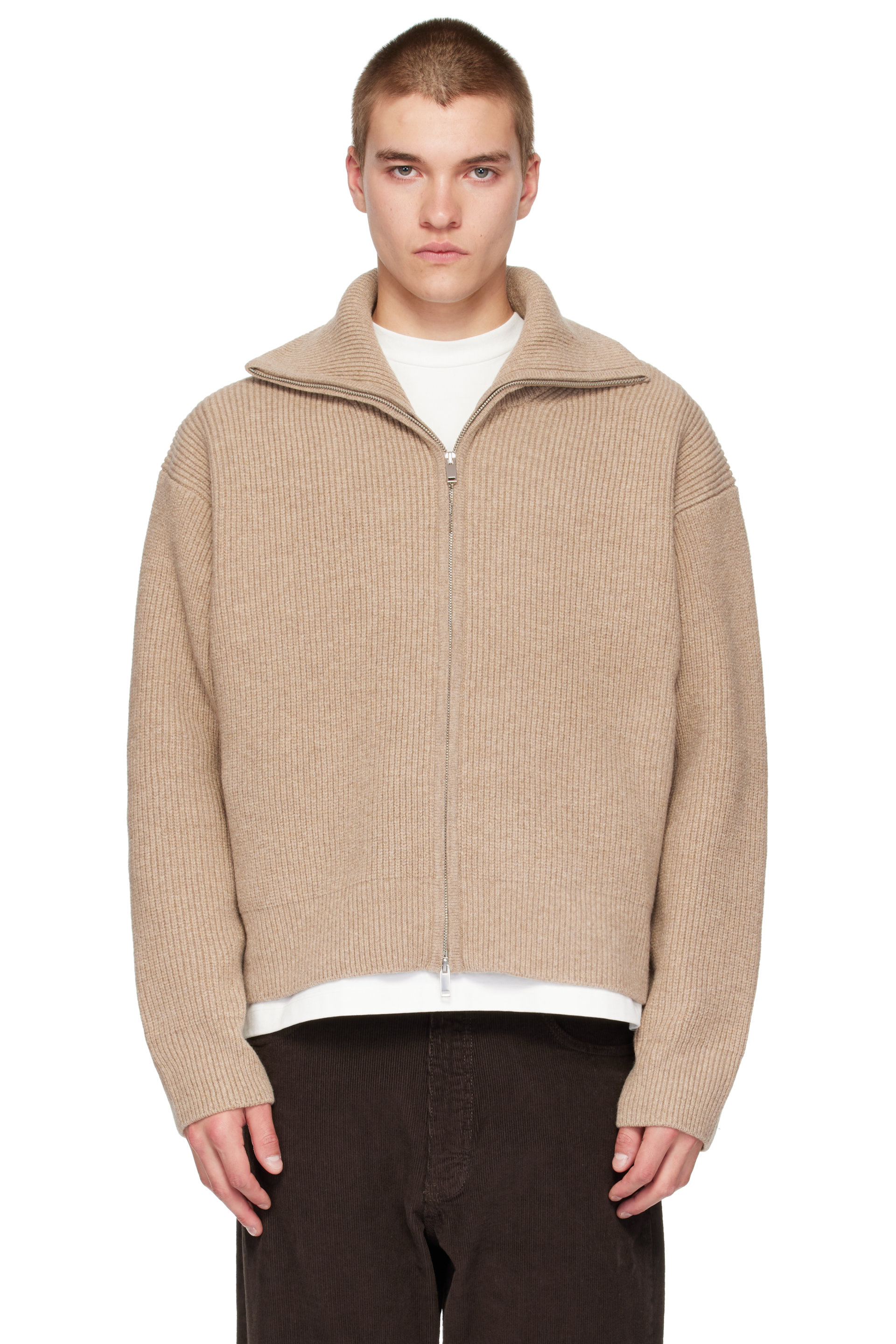 Studio Nicholson - Beige Sandos Knit Jacket