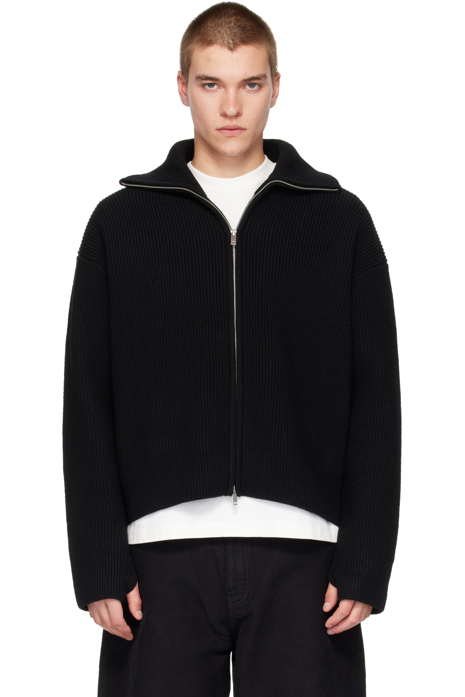 Studio Nicholson - Black Sandos Knit Jacket