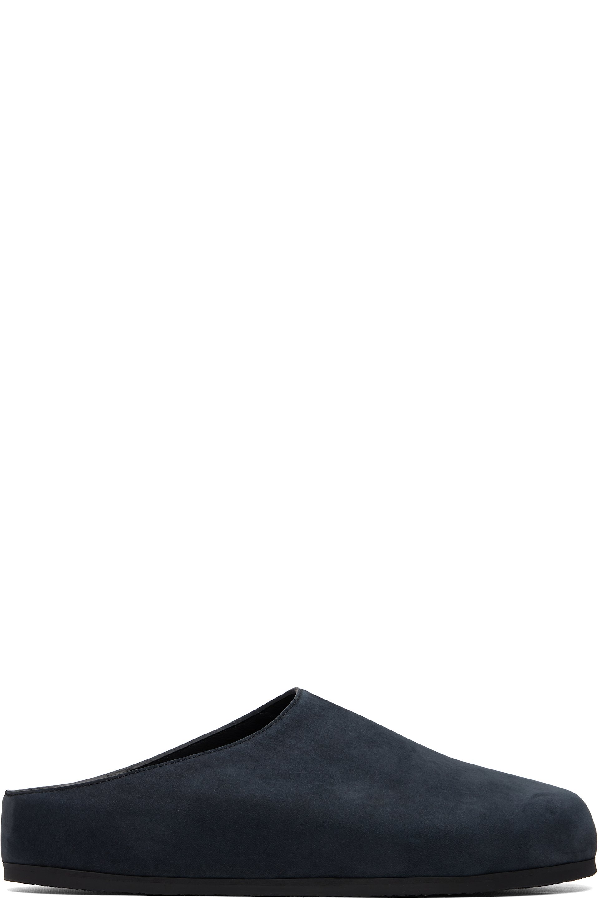 Studio Nicholson - Navy Wearing Nabuk Clog Flats