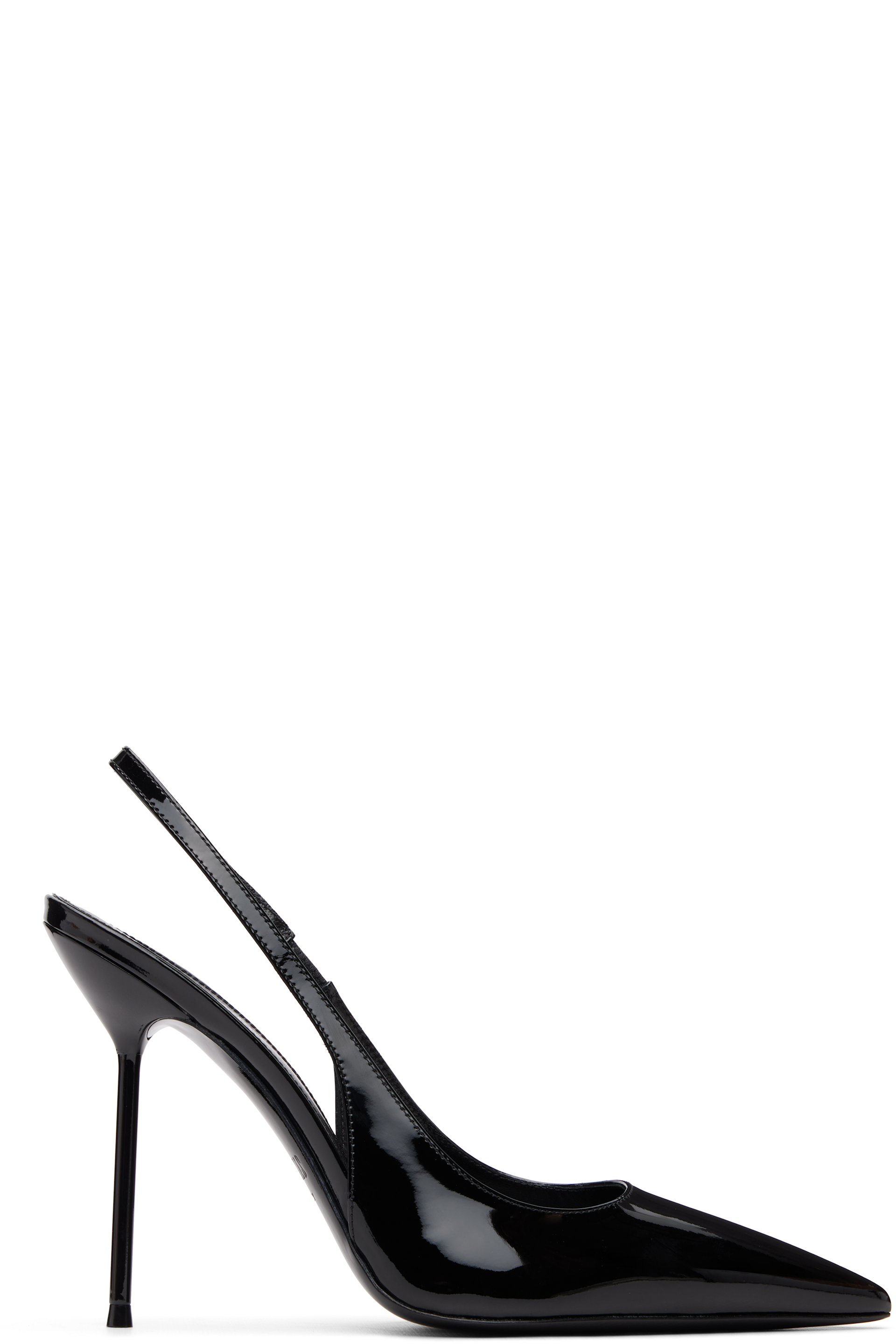 Paris Texas - Black Lidia Slingback 105 Heels