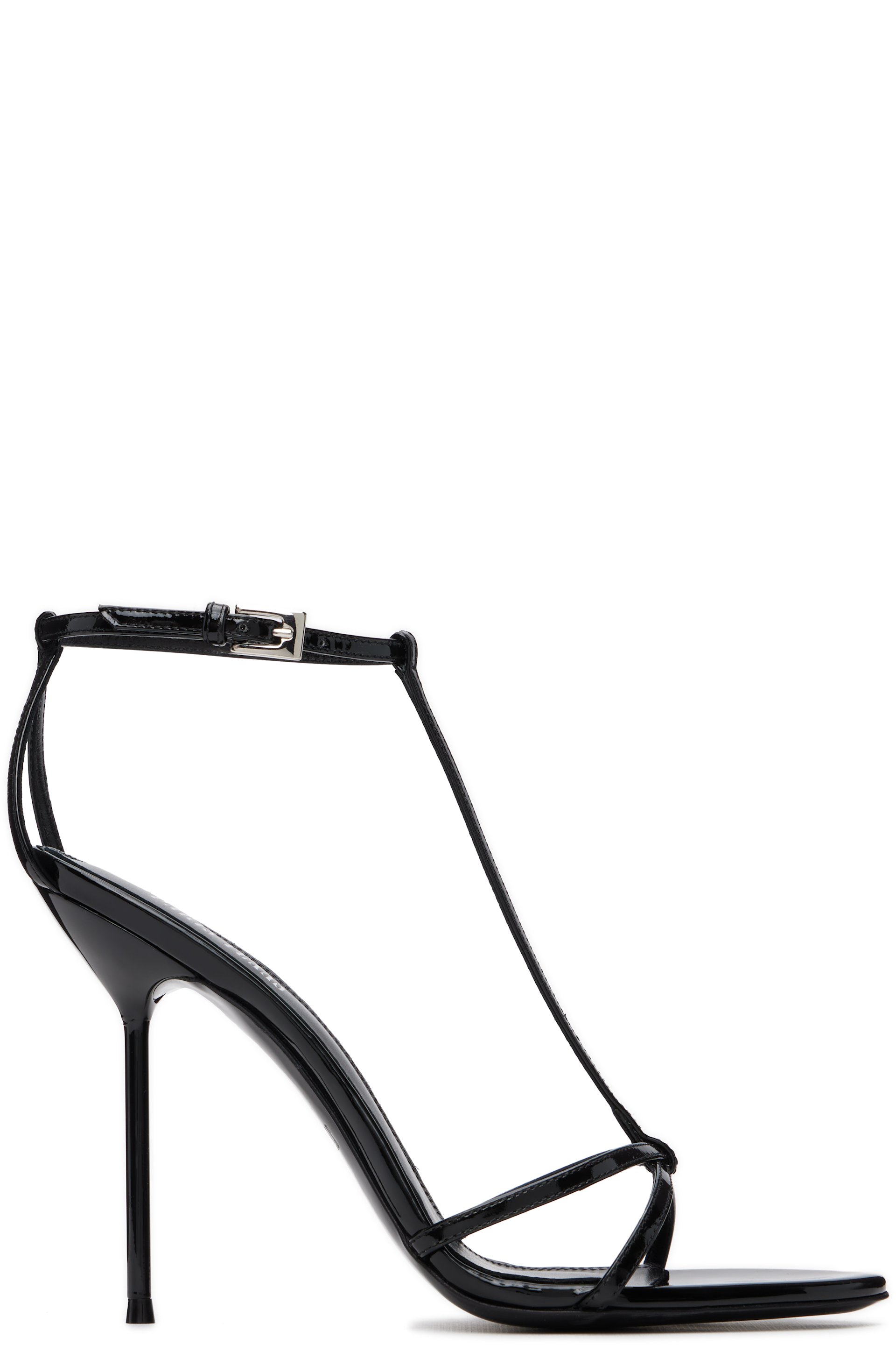 Paris Texas - Black Lidia T-Strap 105 Heeled Sandals