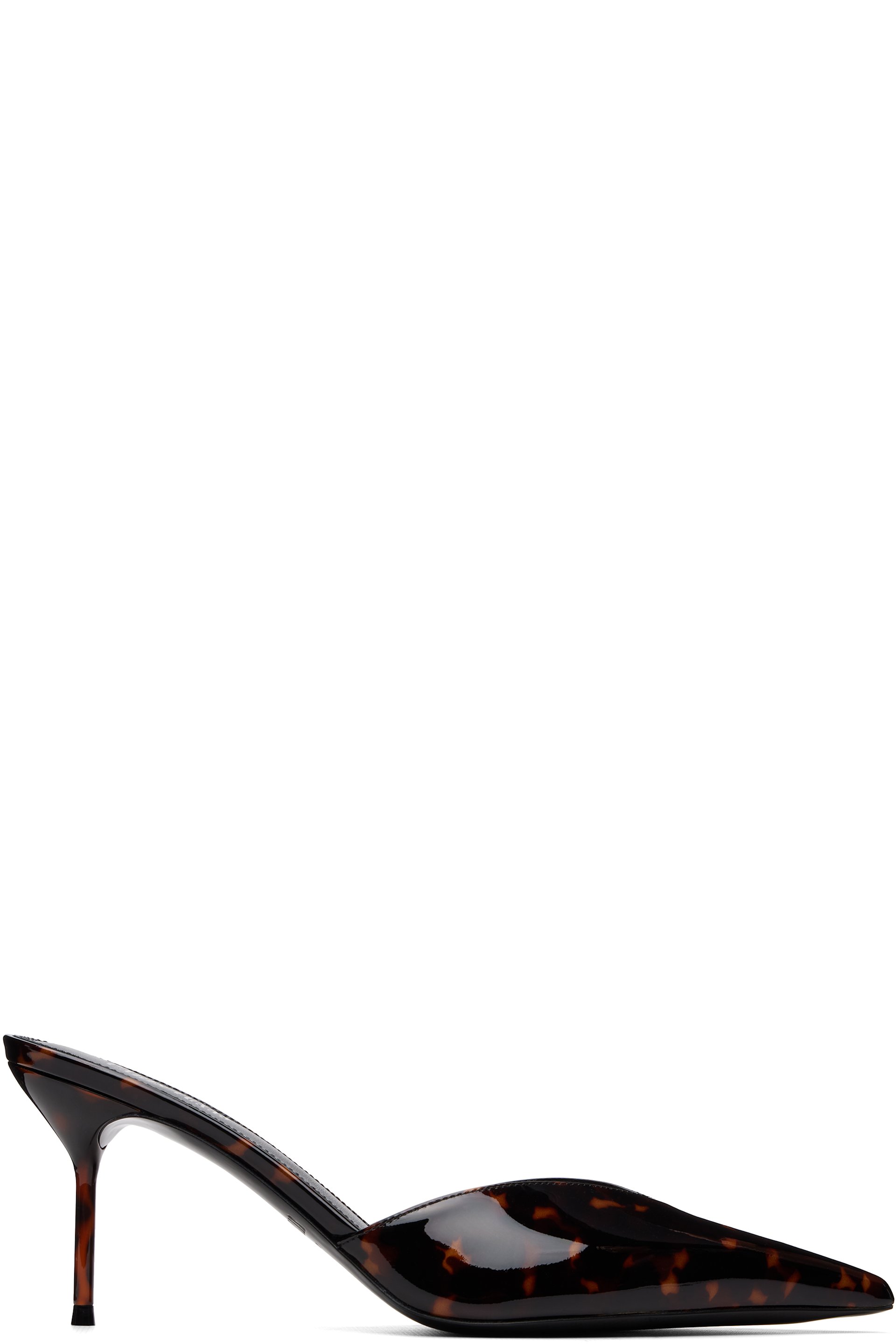 Paris Texas - Black & Brown Lidia Sabot 70 Heels