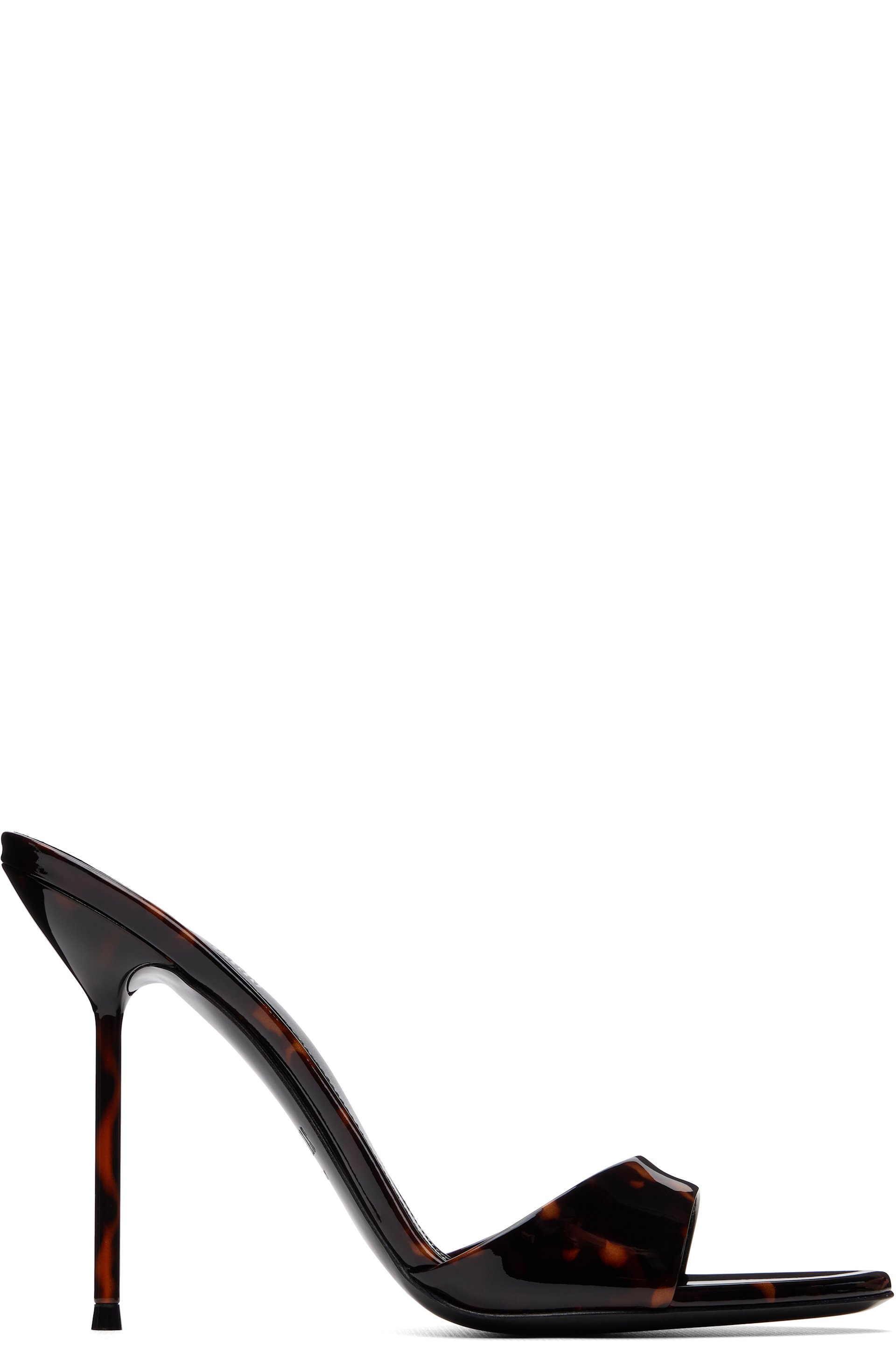 Paris Texas - Black & Brown Lidia Mule 105 Heeled Sandals