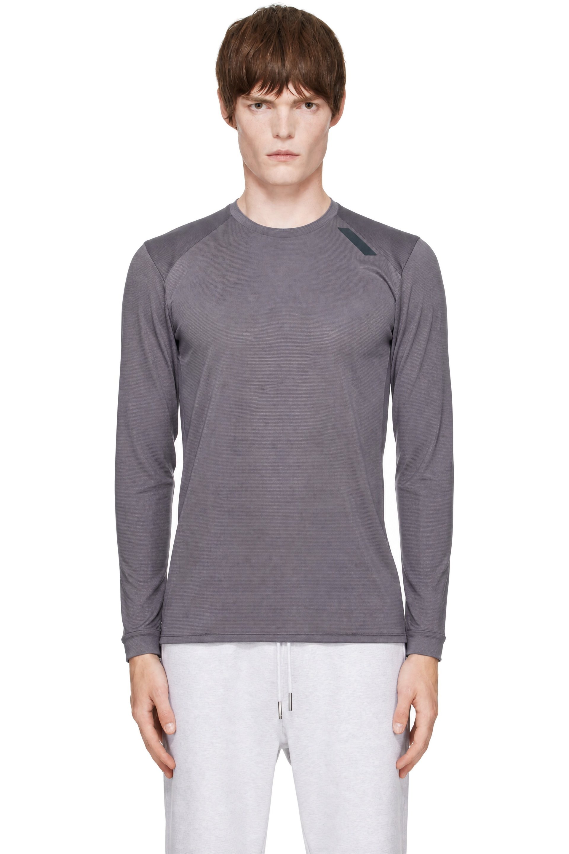 Soar Running - Gray Long Sleeve Tech Running T-shirt