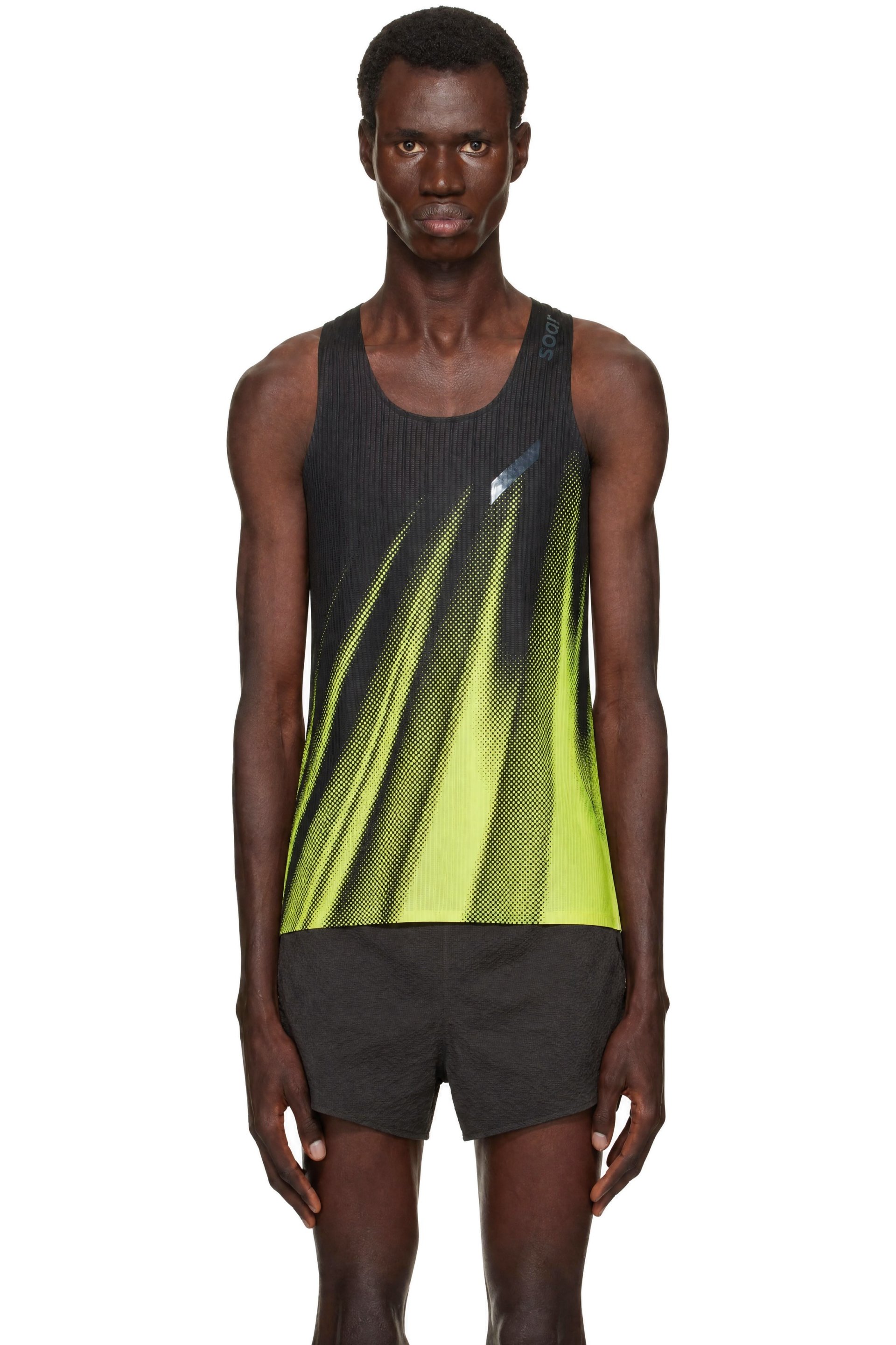 SOAR Running - 黑色 & 黄色 Race Vest 2.0 Print 背心
