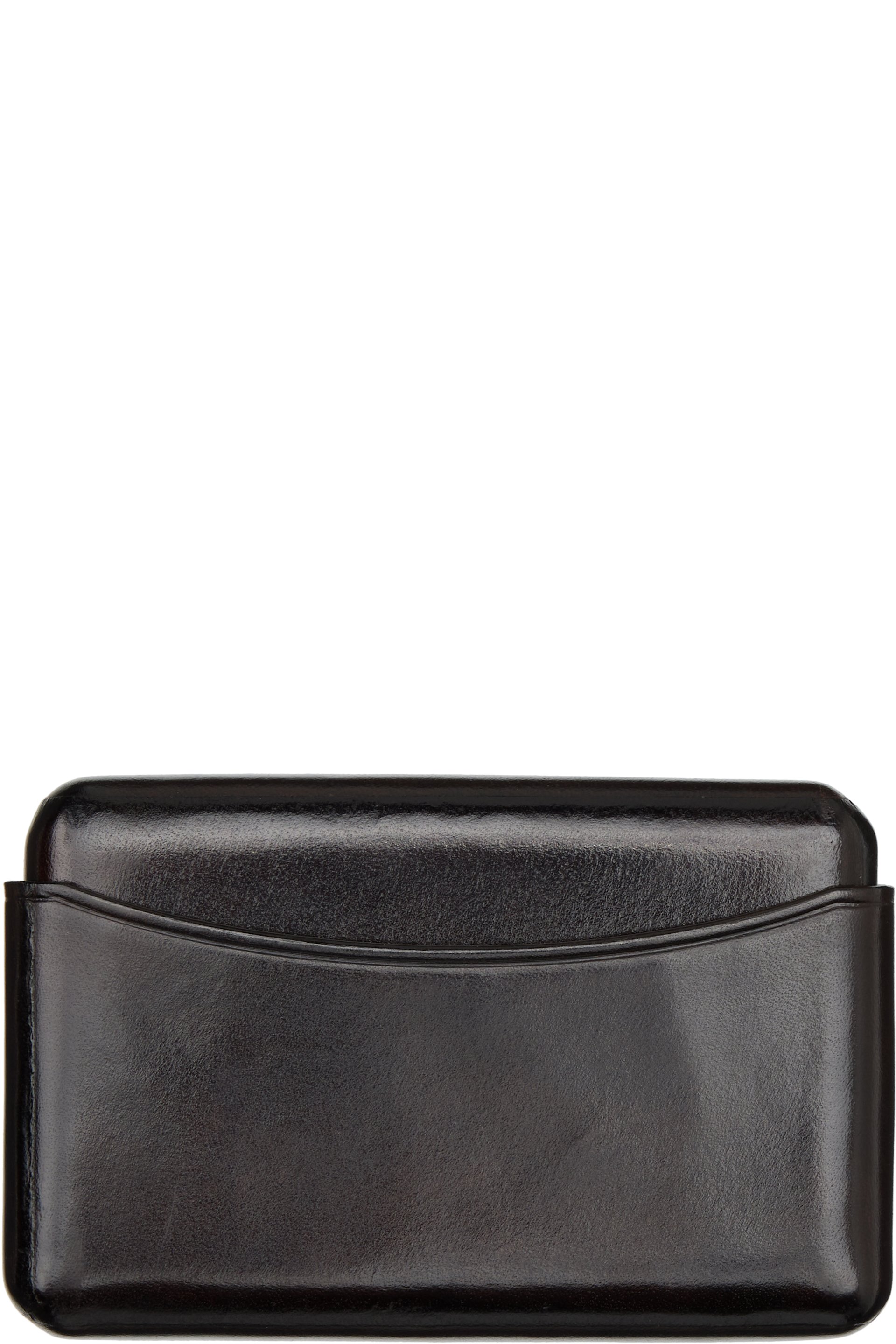 LEMAIRE - Brown Molded Card Holder