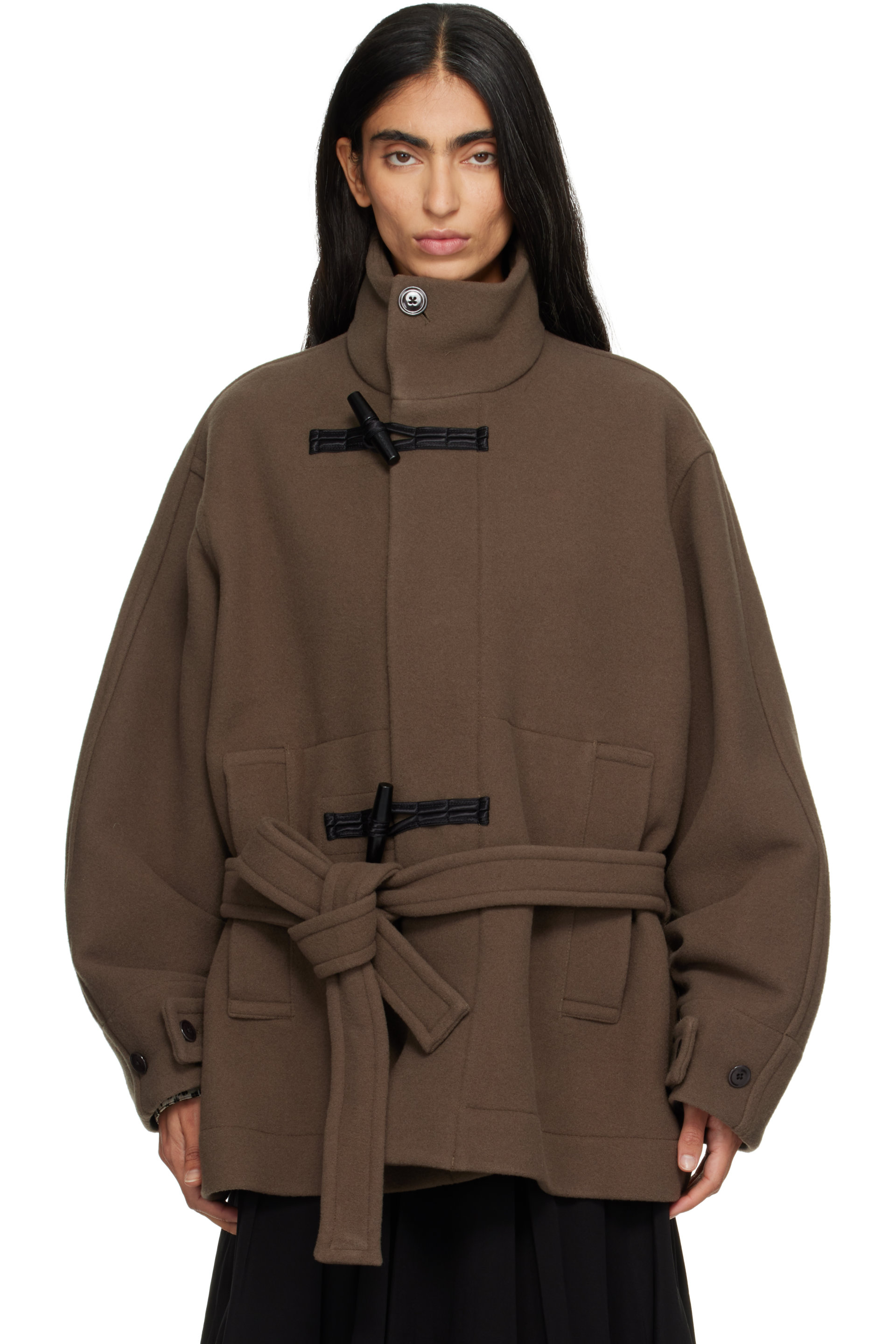 LEMAIRE - Khaki Short Duffle Coat