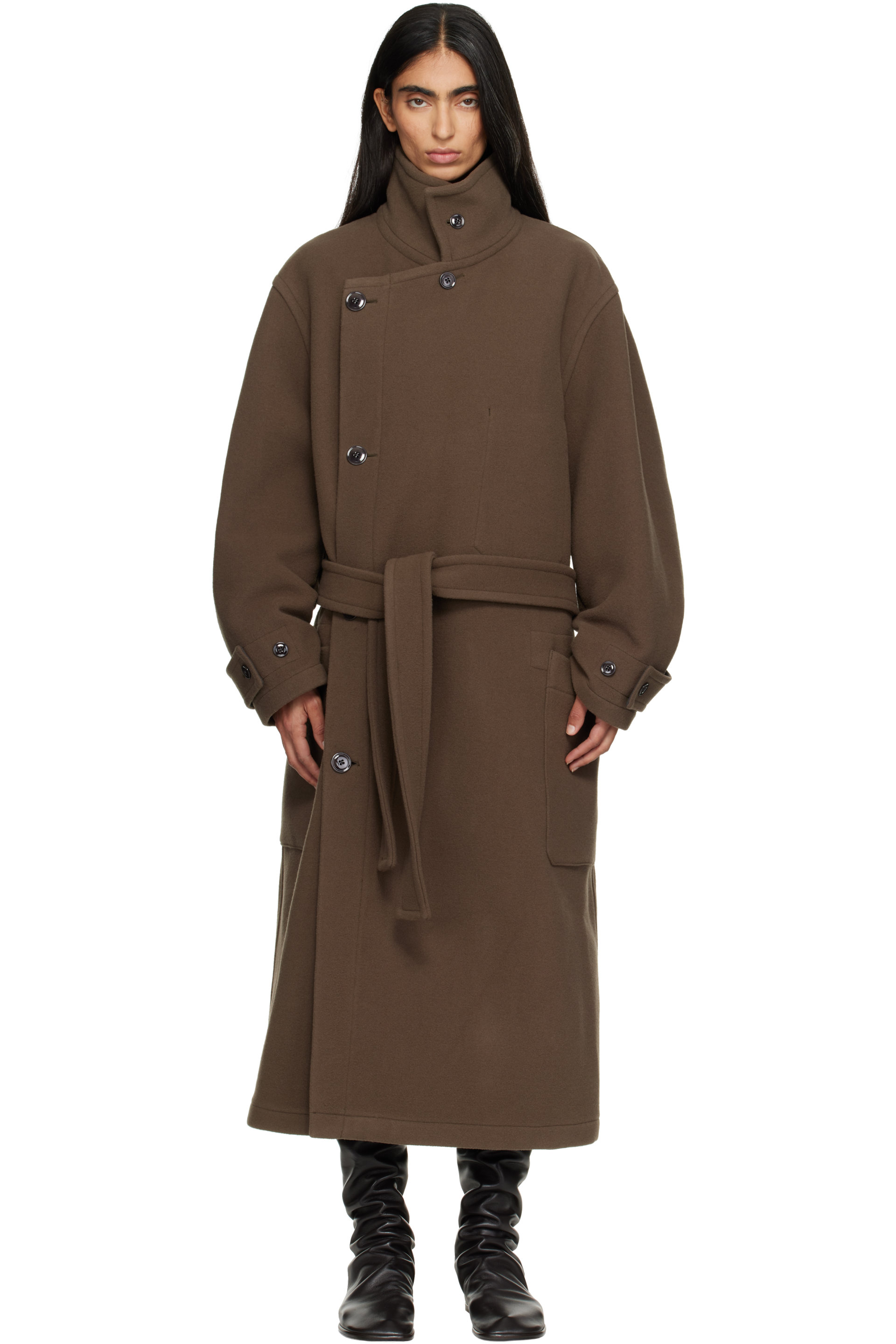 LEMAIRE - Khaki Wrap Coat