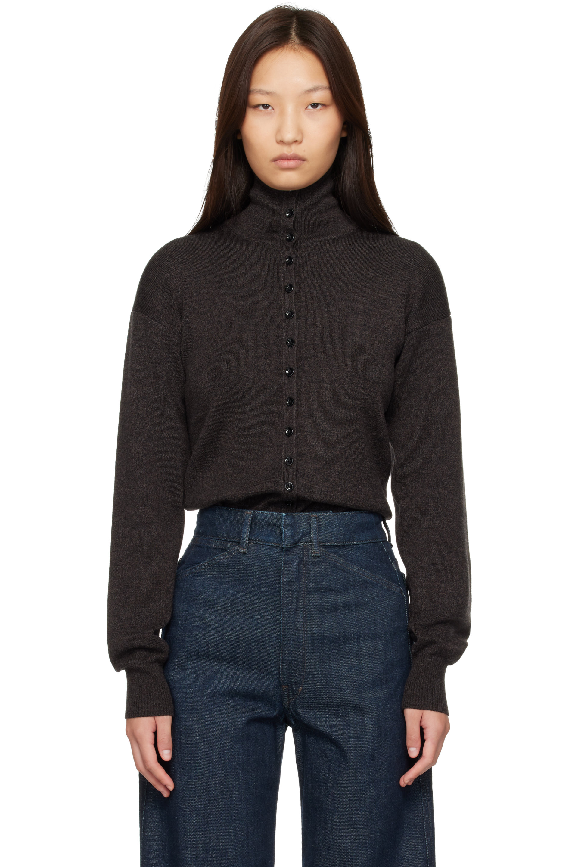 LEMAIRE - Black Buttoned Cardigan