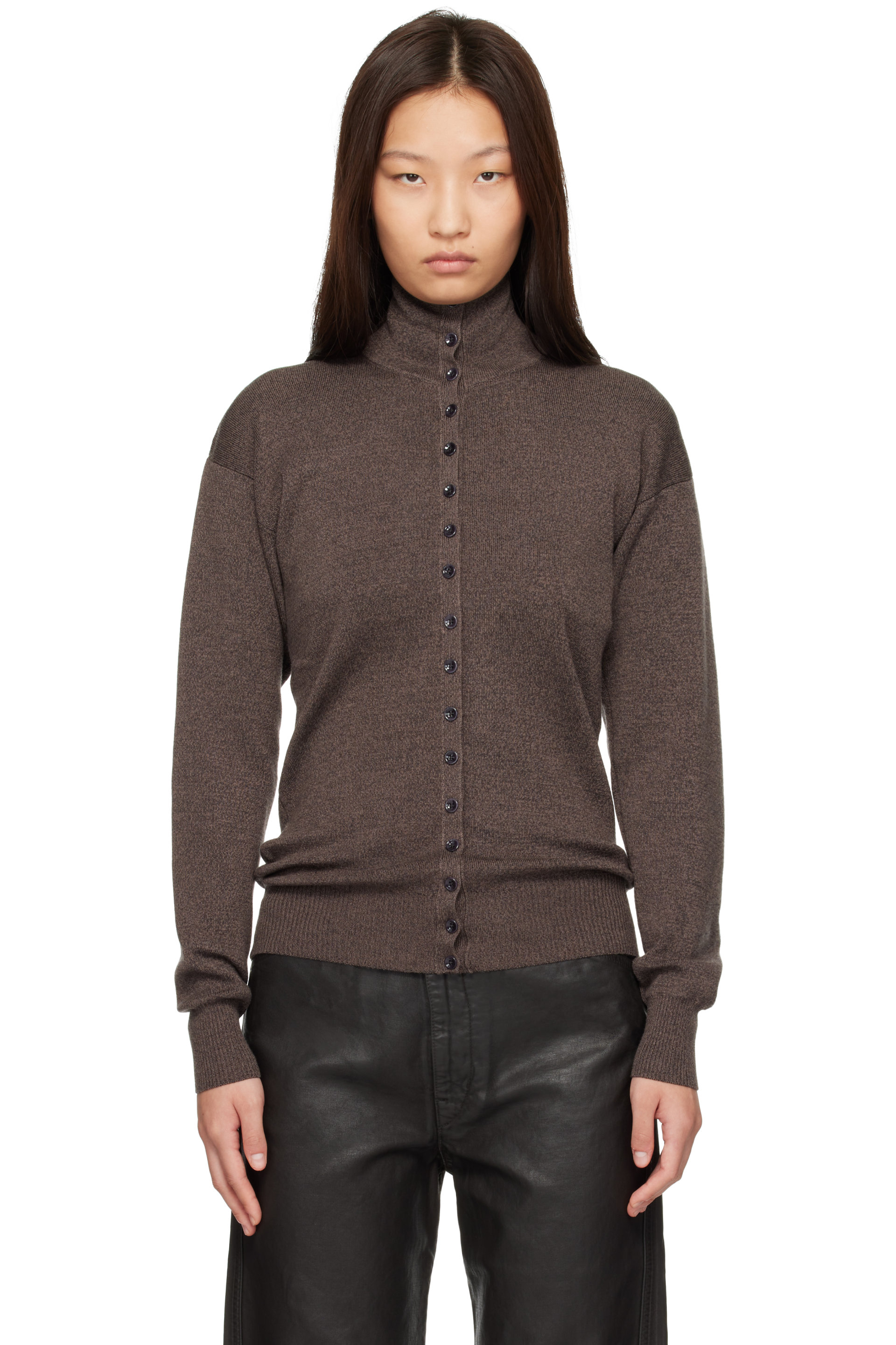 LEMAIRE - Brown Buttoned Cardigan