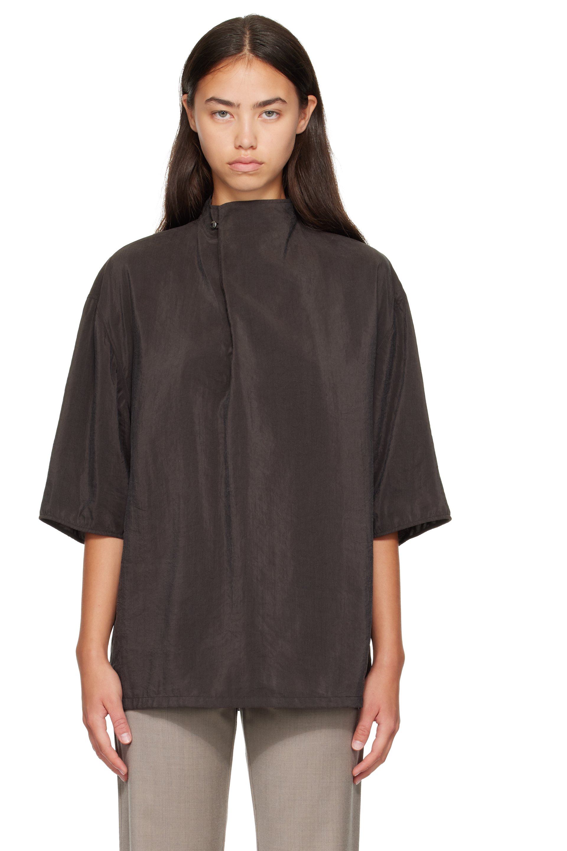 LEMAIRE - Gray Soft Collar Top